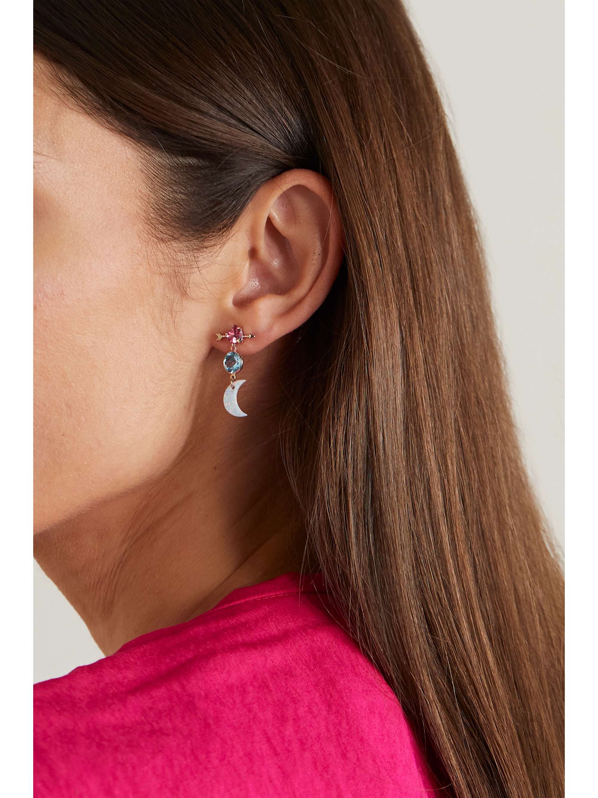LOREN STEWART Eros 14-karat gold multi-stone single earring