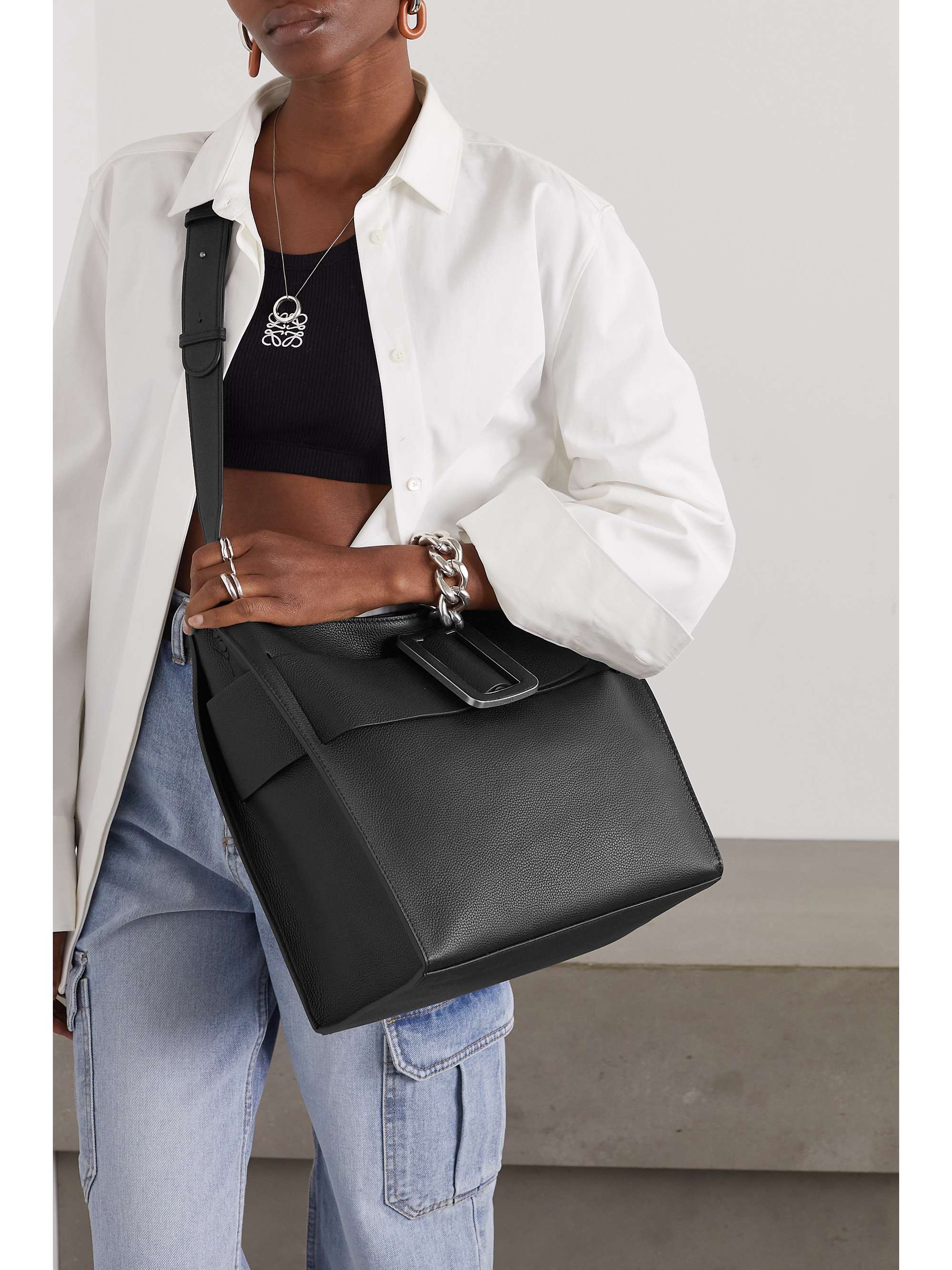 BOYY Devon Soft buckled texturedleather shoulder bag NETAPORTER