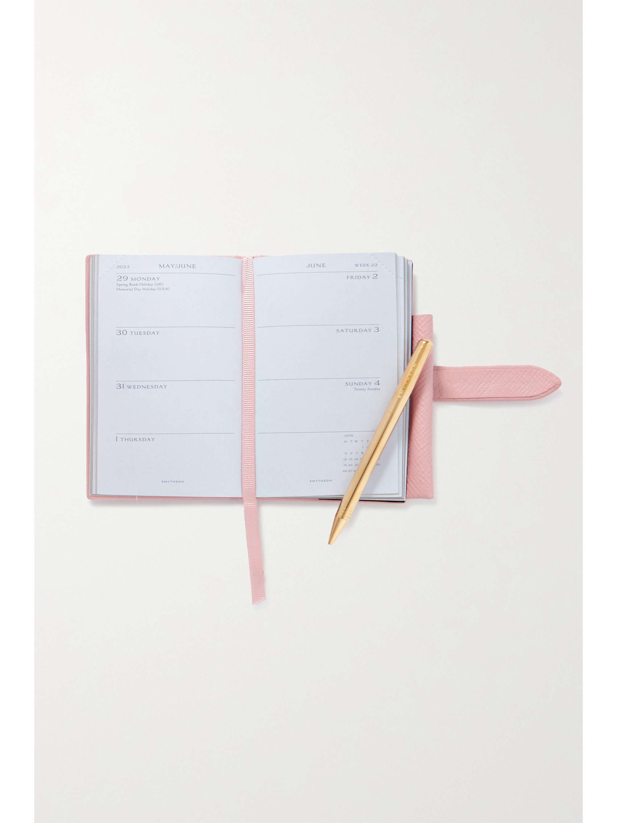 SMYTHSON Wafer 2023 textured-leather diary