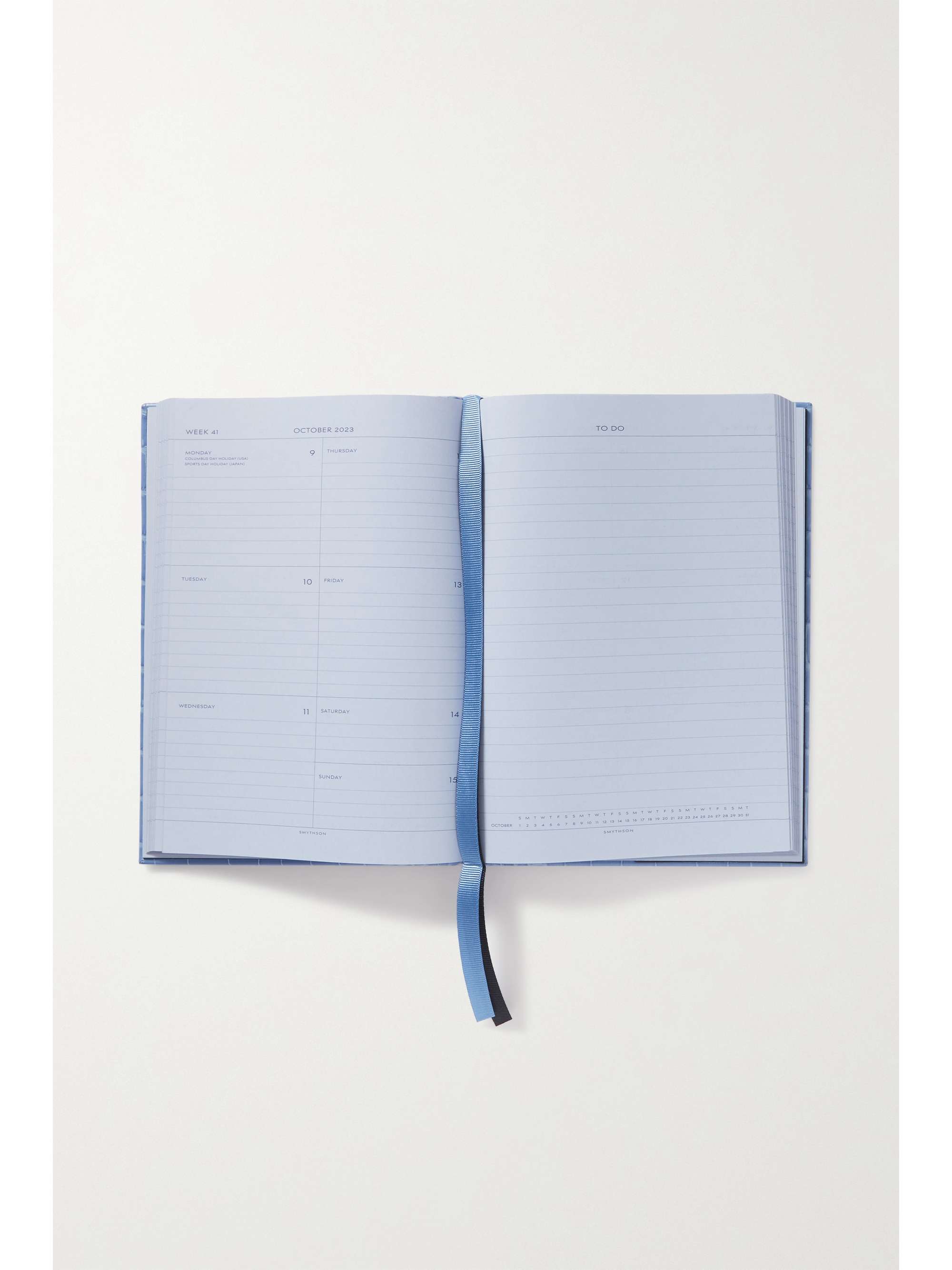 SMYTHSON Soho 2023 croc-effect leather diary