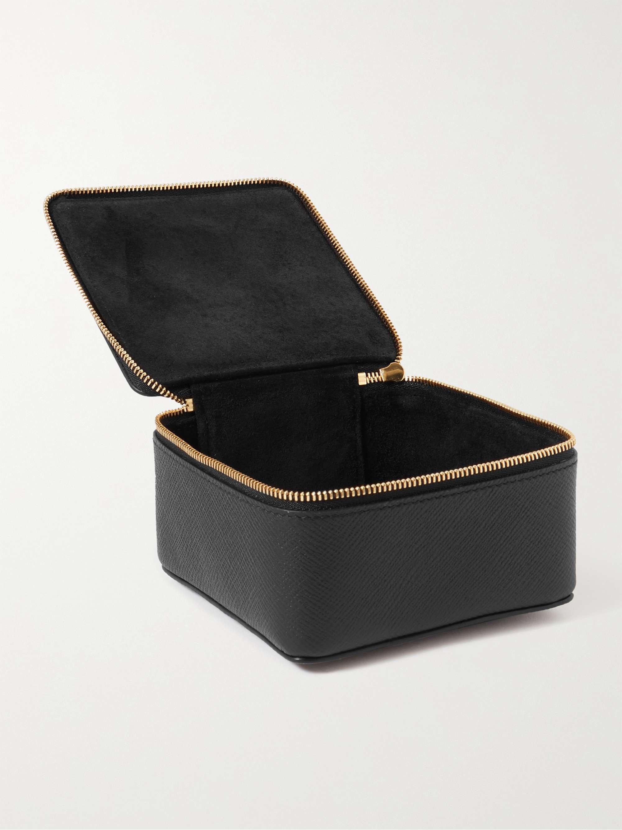 SMYTHSON Trousse à bijoux en cuir texturé Panama