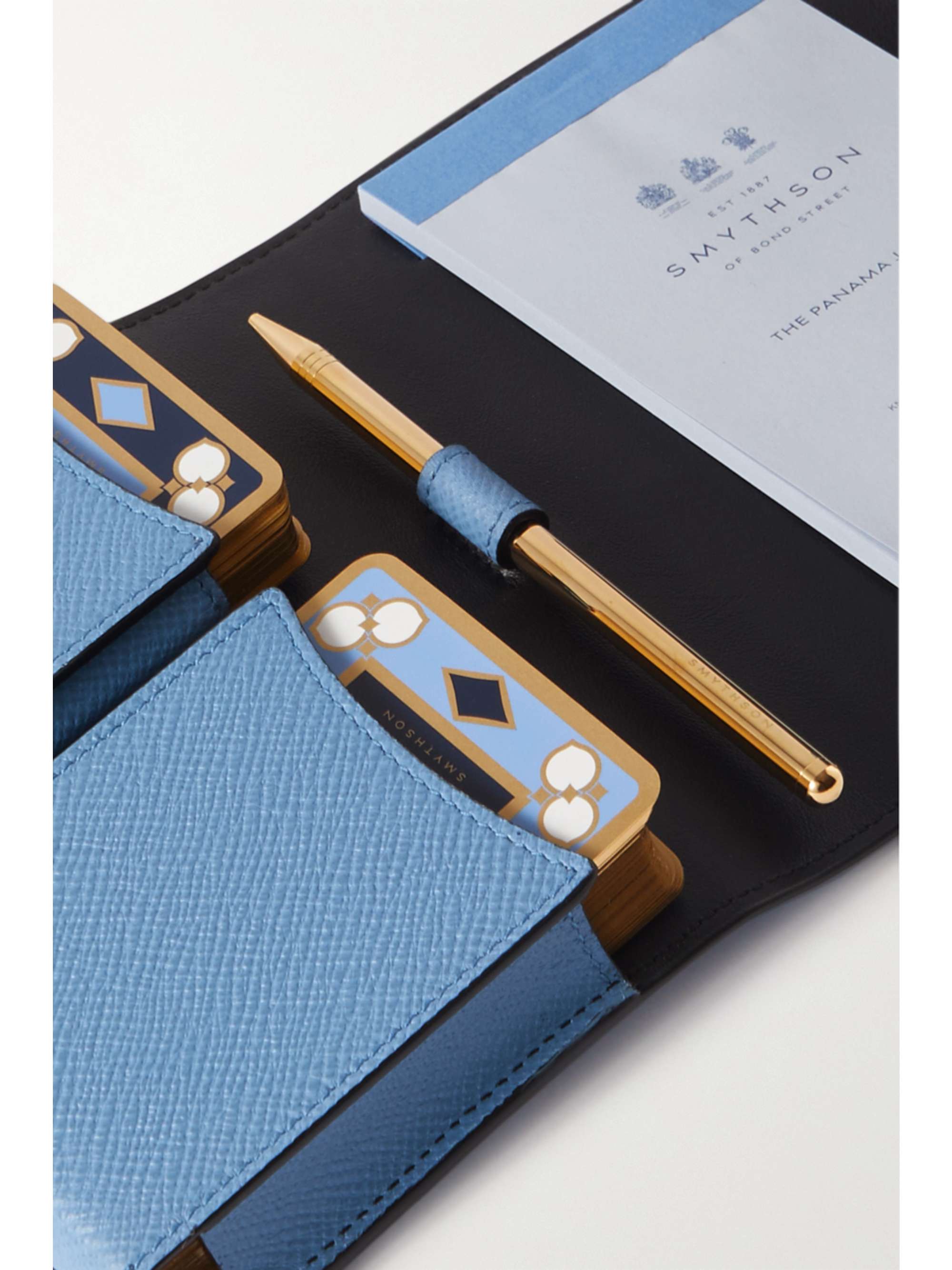SMYTHSON Panama Spielkartenset aus strukturiertem Leder