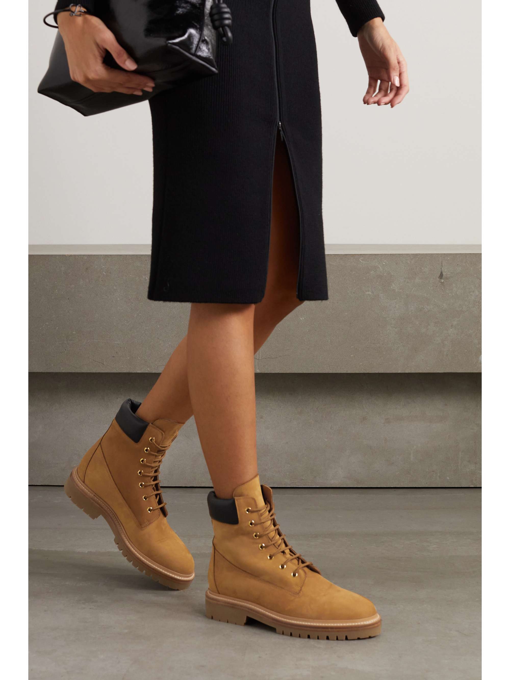 Legres - Leather-trimmed Nubuck Ankle Boots - Brown - IT41 - Net A Porter