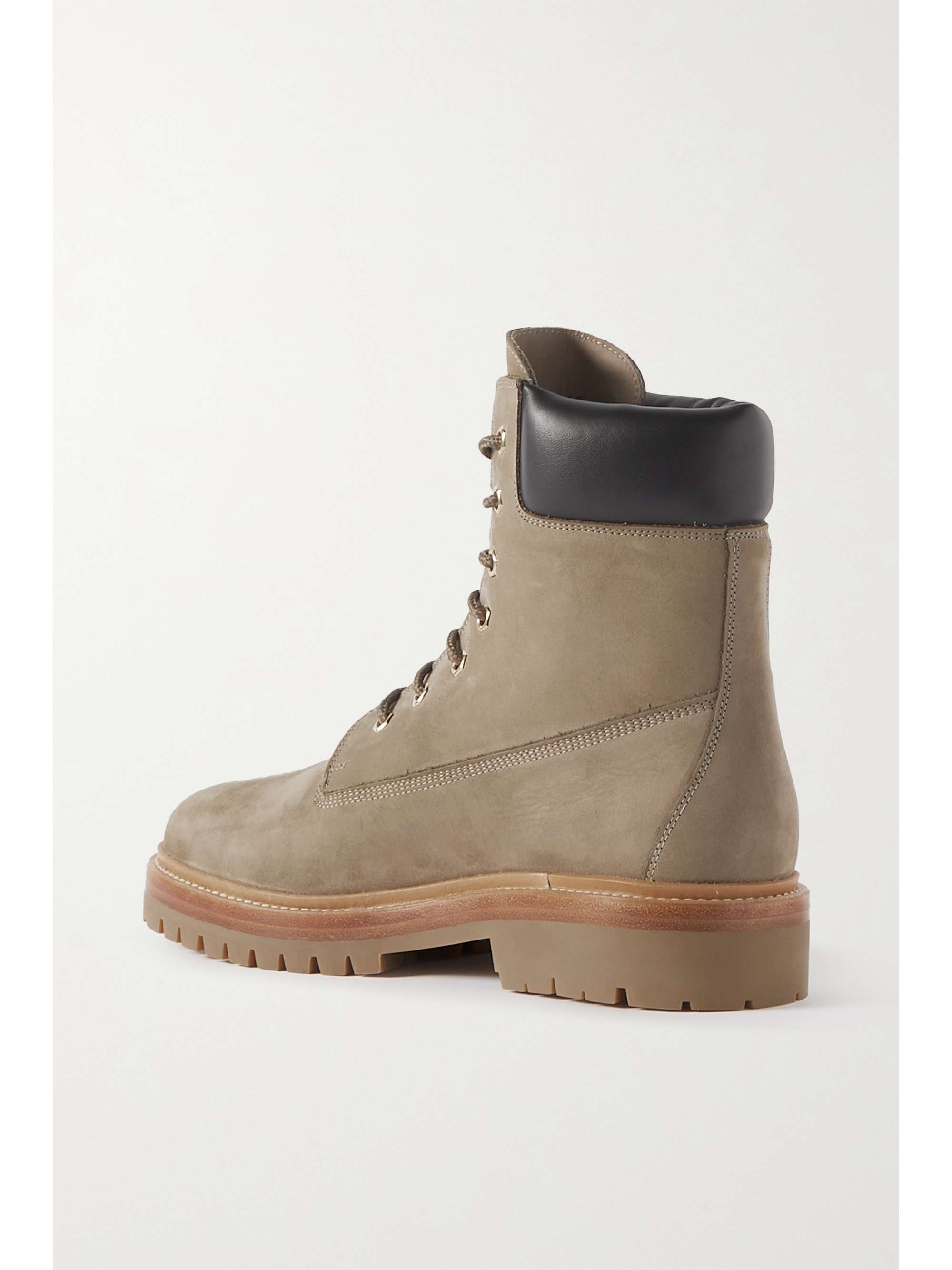 LEGRES Model 50 leather-trimmed nubuck ankle boots