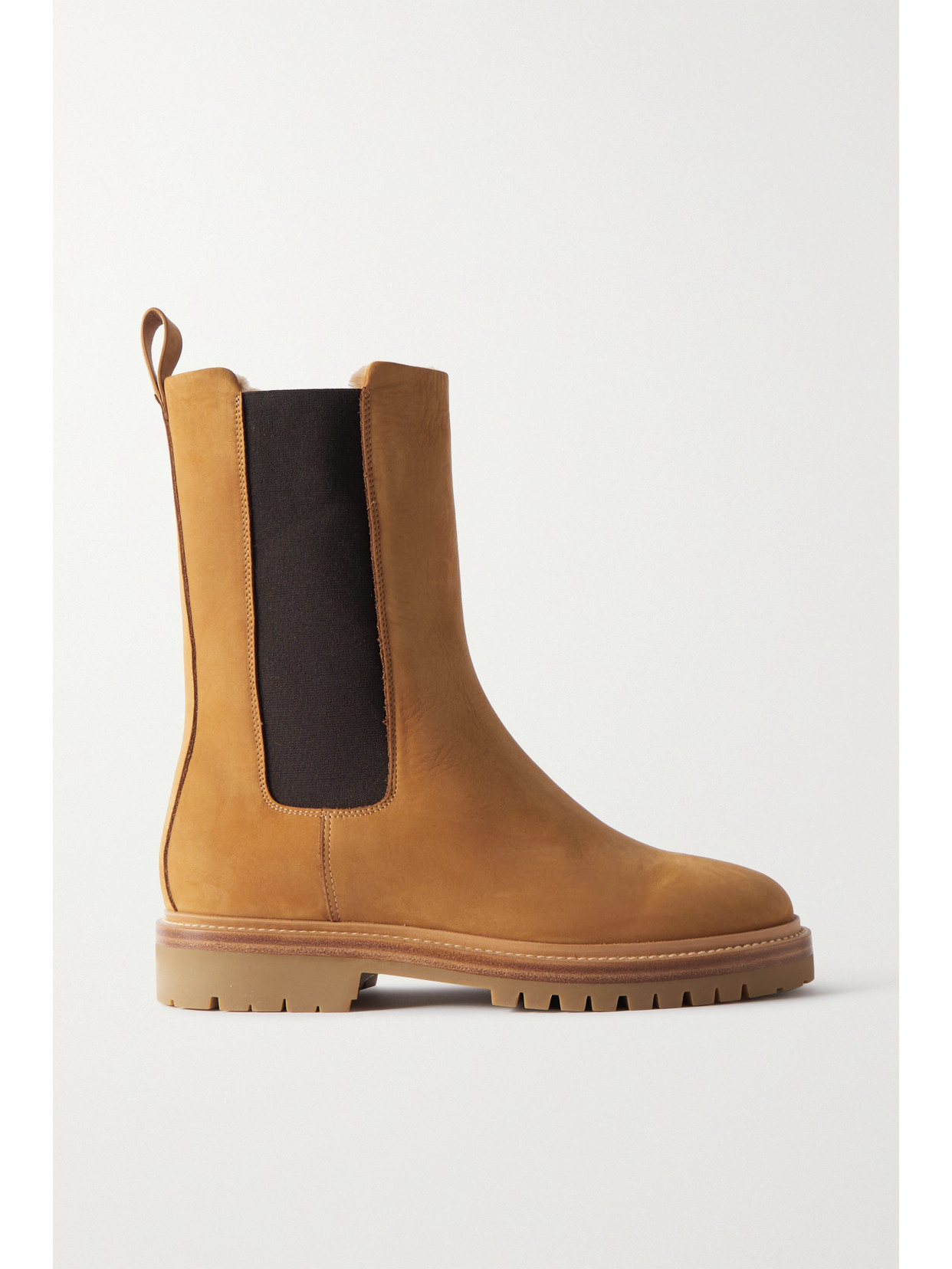LEGRES Model 48 Shearling-lined Nubuck Chelsea Boots - Brown