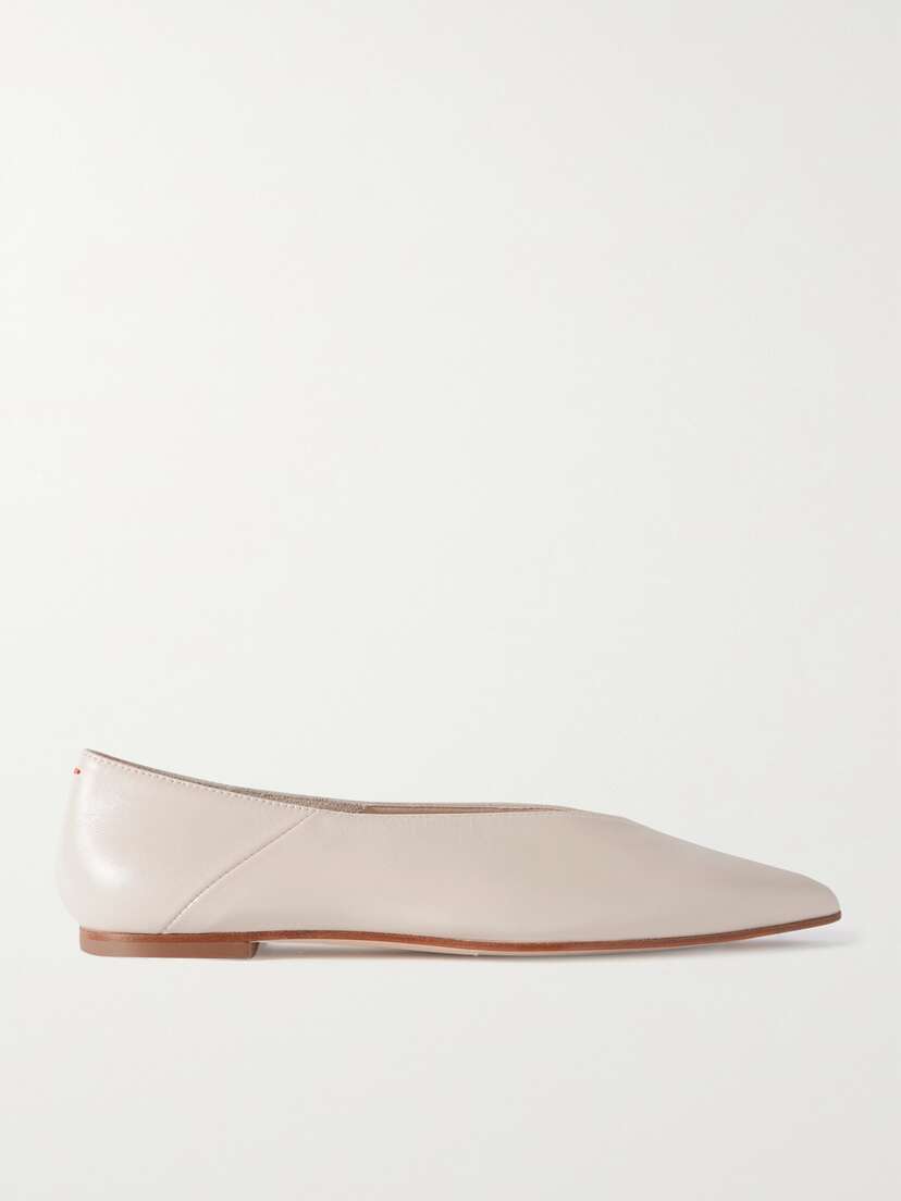 aeyde Moa Leather Point-toe Flats