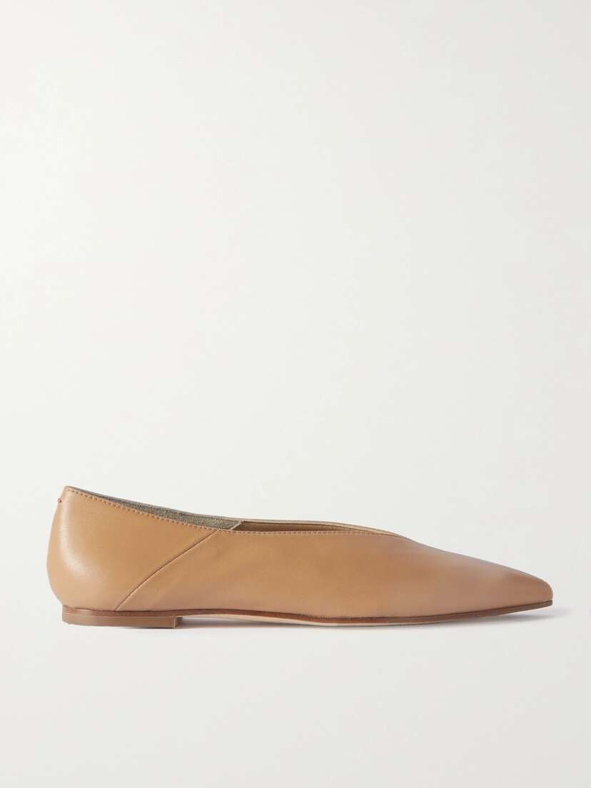 aeyde Moa Leather Point-toe Flats