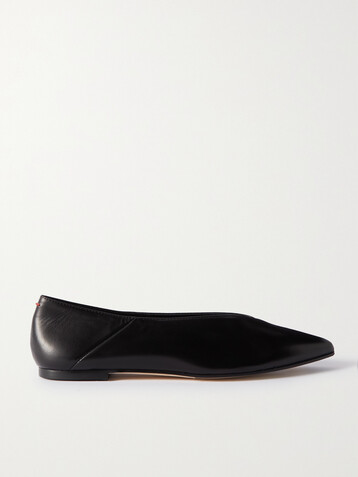 AEYDE Moa leather point-toe flats