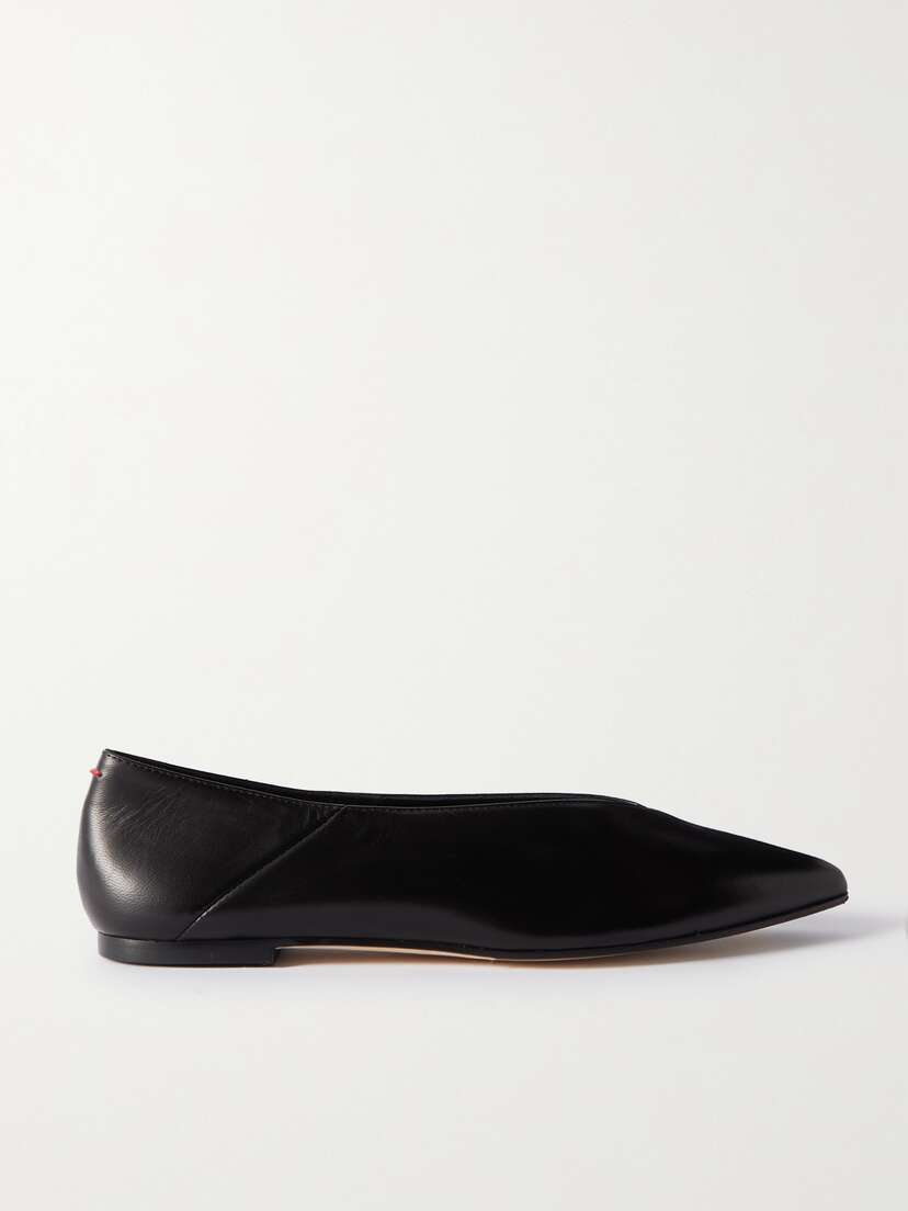 aeyde Moa Leather Point-toe Flats
