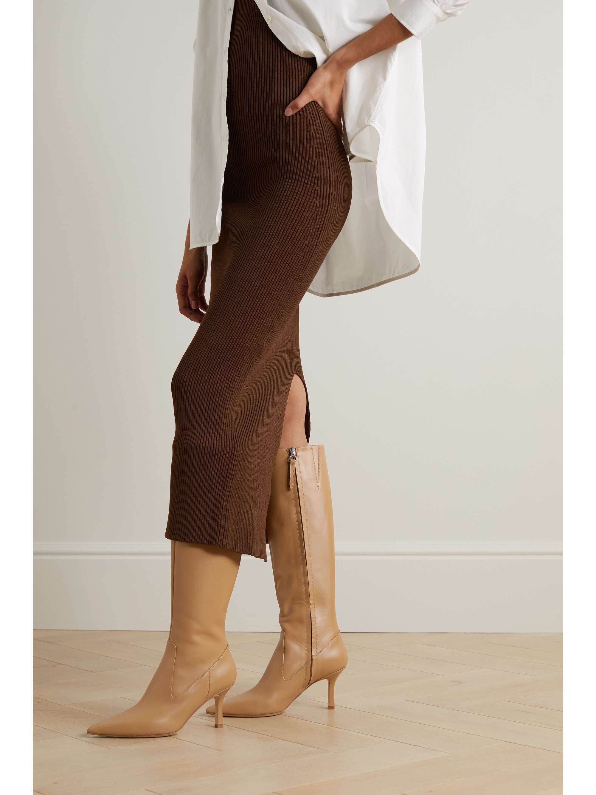 AEYDE Viv leather knee boots