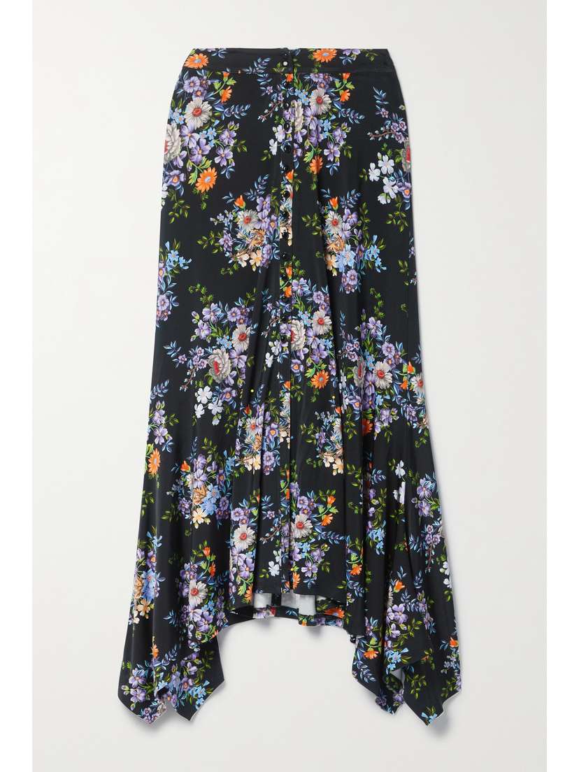 Rabanne Floral-print Stretch-jersey Maxi Skirt