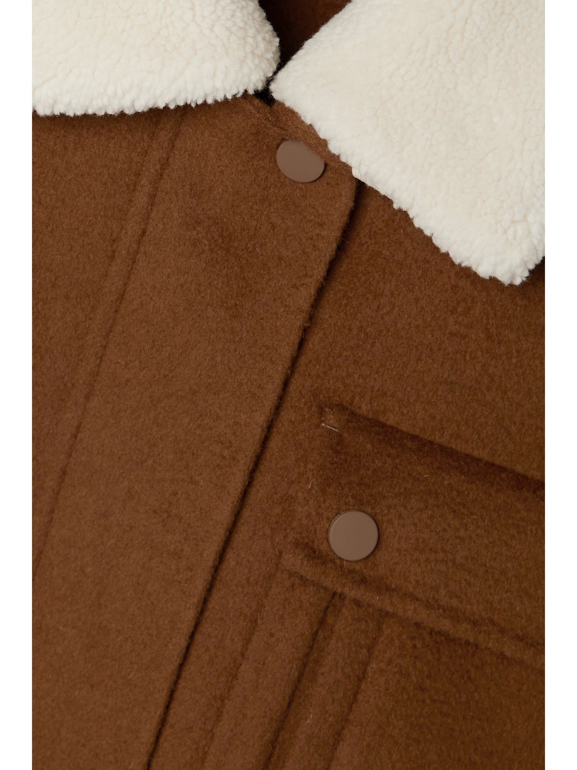 JASON WU Shearling-trimmed wool and cashmere-blend felt jacket