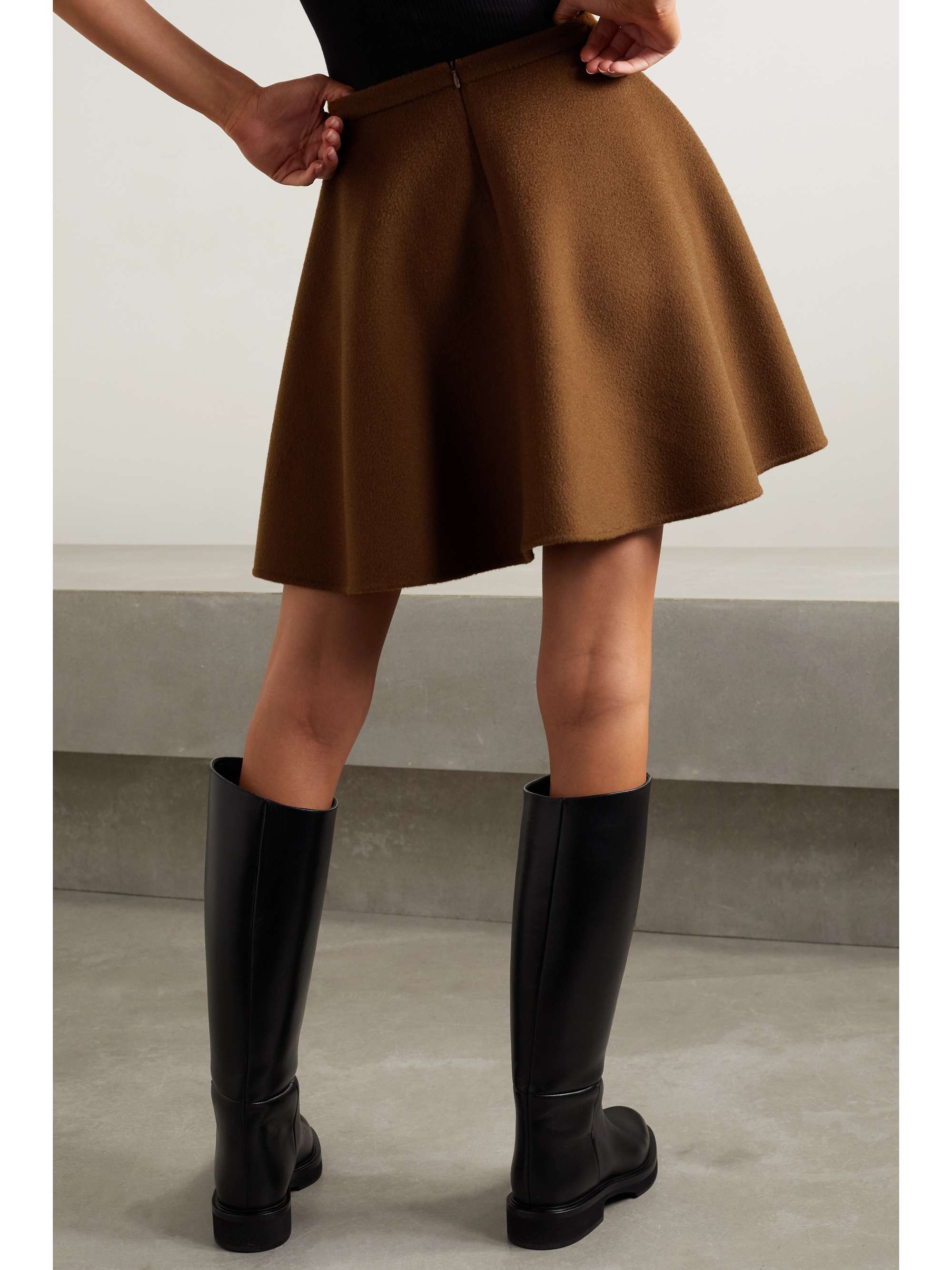 JASON WU Wool and cashmere-blend felt mini skirt