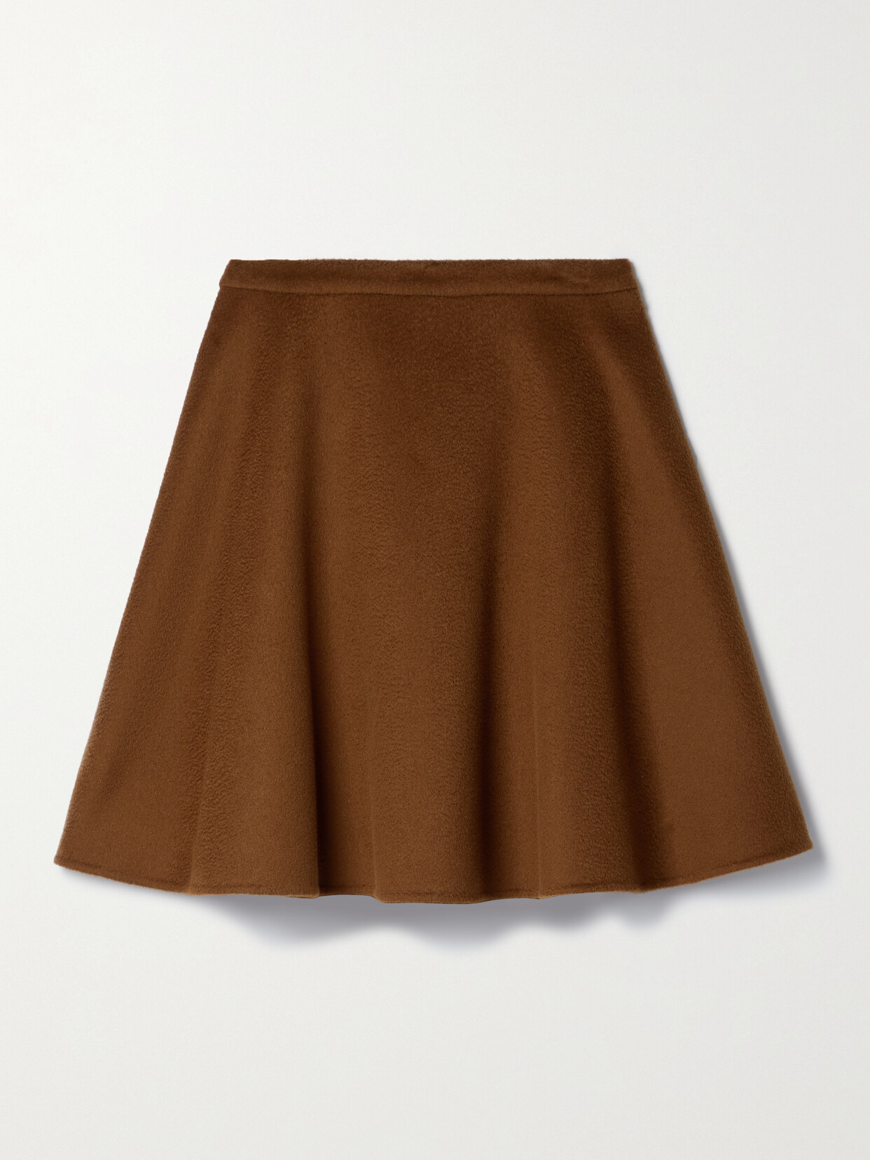 Jason Wu Collection Wool And Cashmere-blend Felt Mini Skirt In Brown
