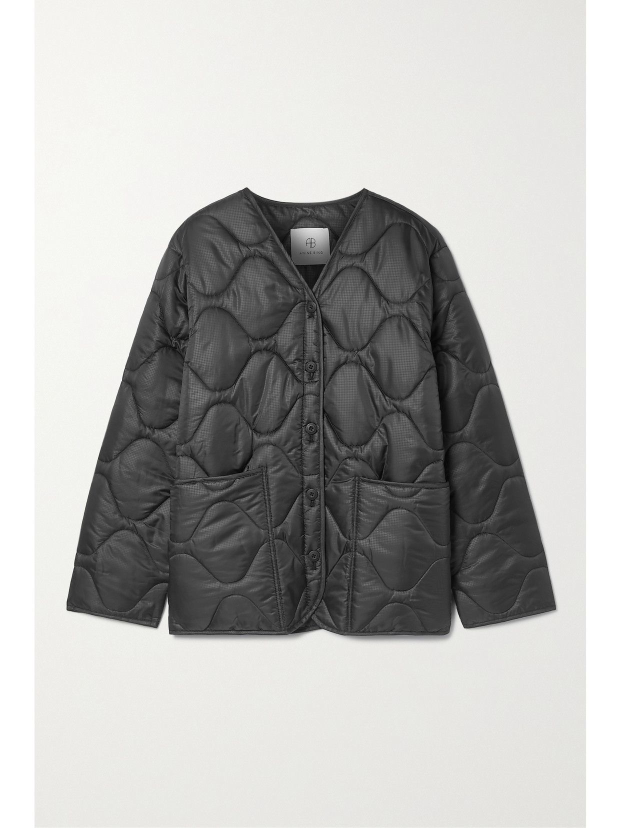 ANINE BING ANDY QUILTED RIPSTOP BOMBER JACKET