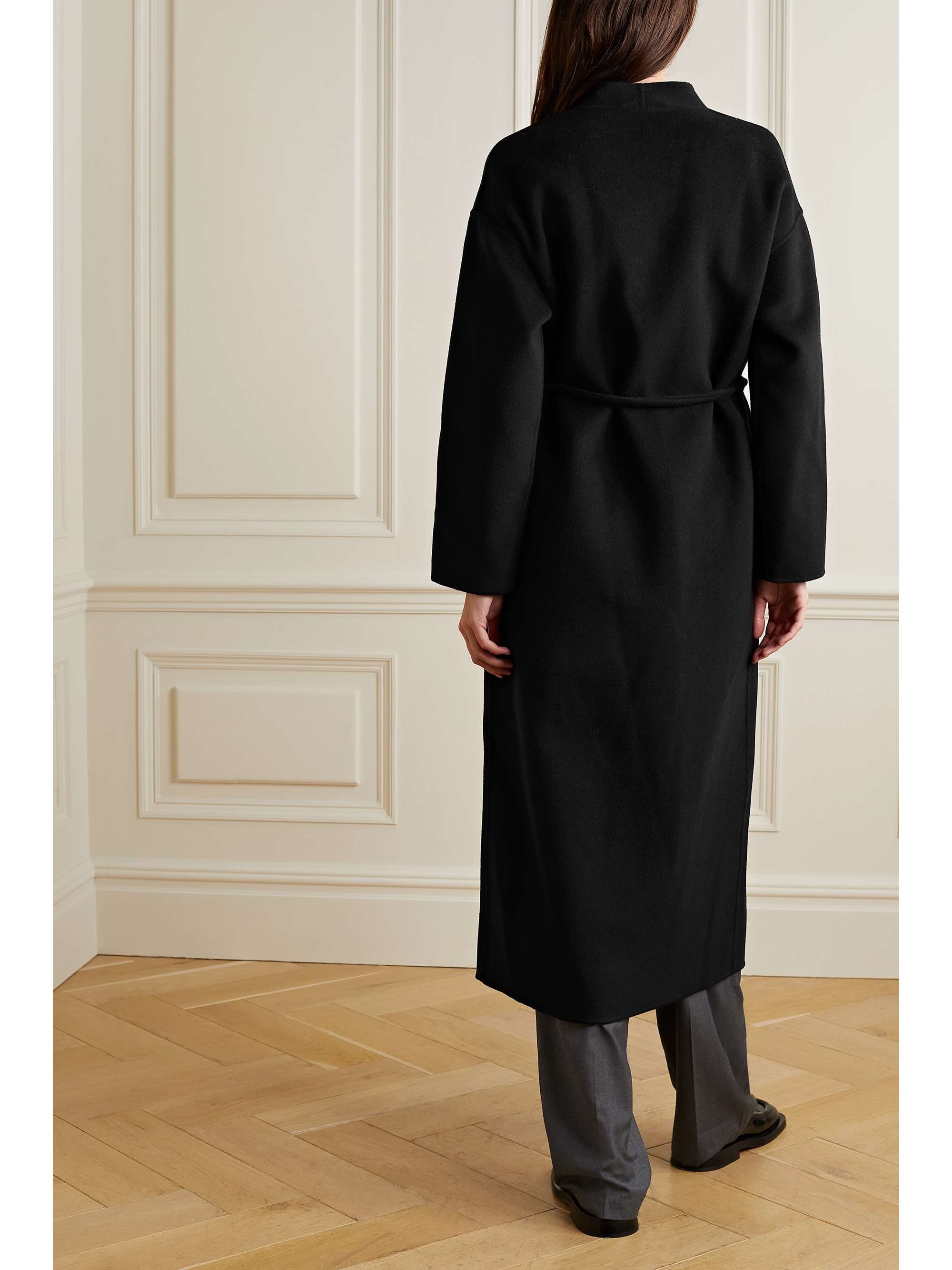 ANINE BING Hunter oversized belted wool and cashmere-blend coat