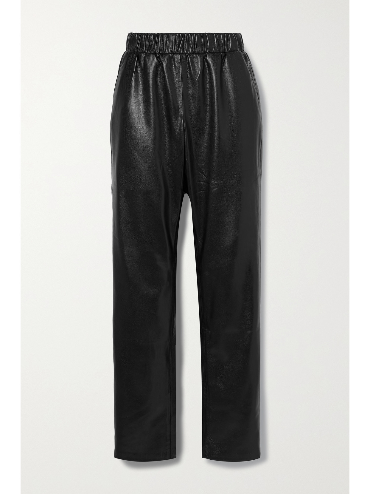 ANINE BING COLTON FAUX LEATHER TAPERED PANTS