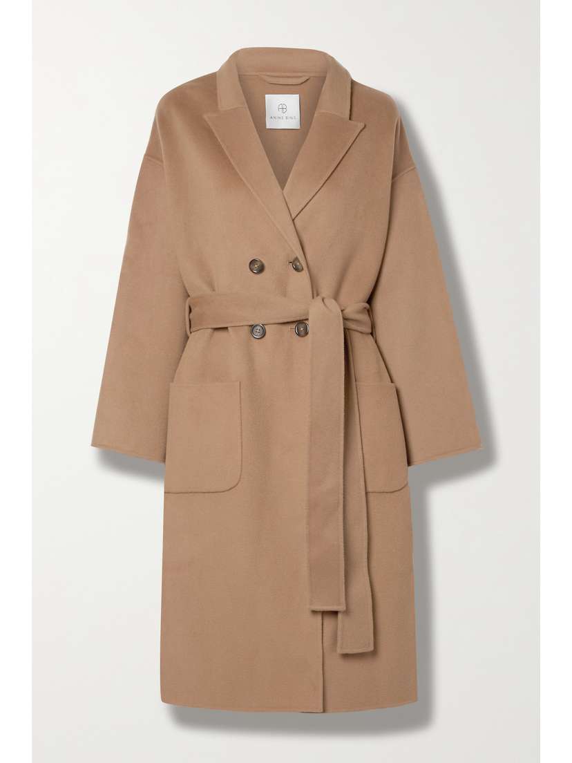 Anine Bing Dylan Double-breasted Wool And Cashmere-blend Coat