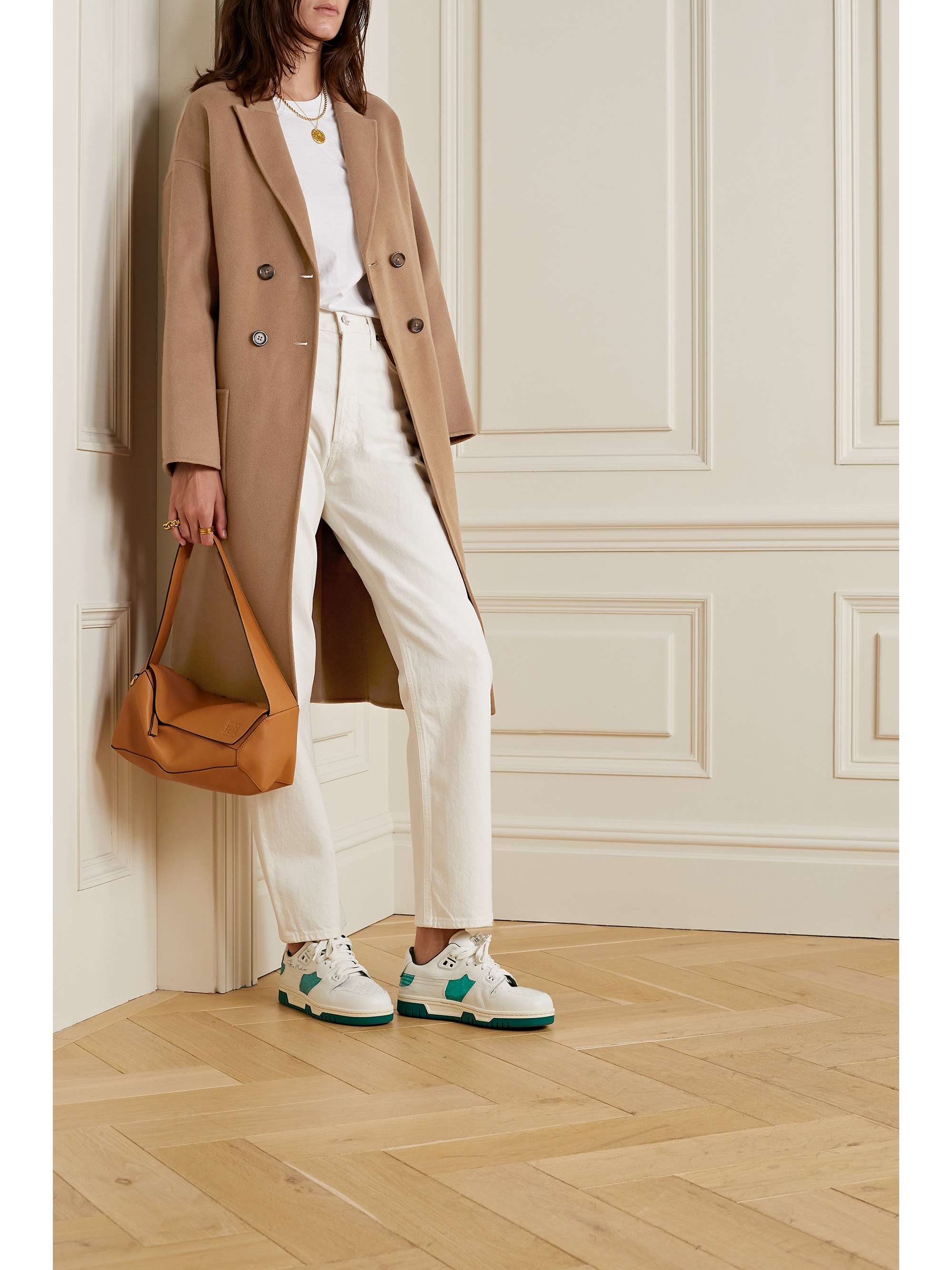 Anine Bing - Dylan Double-Breasted Wool and Cashmere-Blend Coat - Brown - Large - Net A Porter