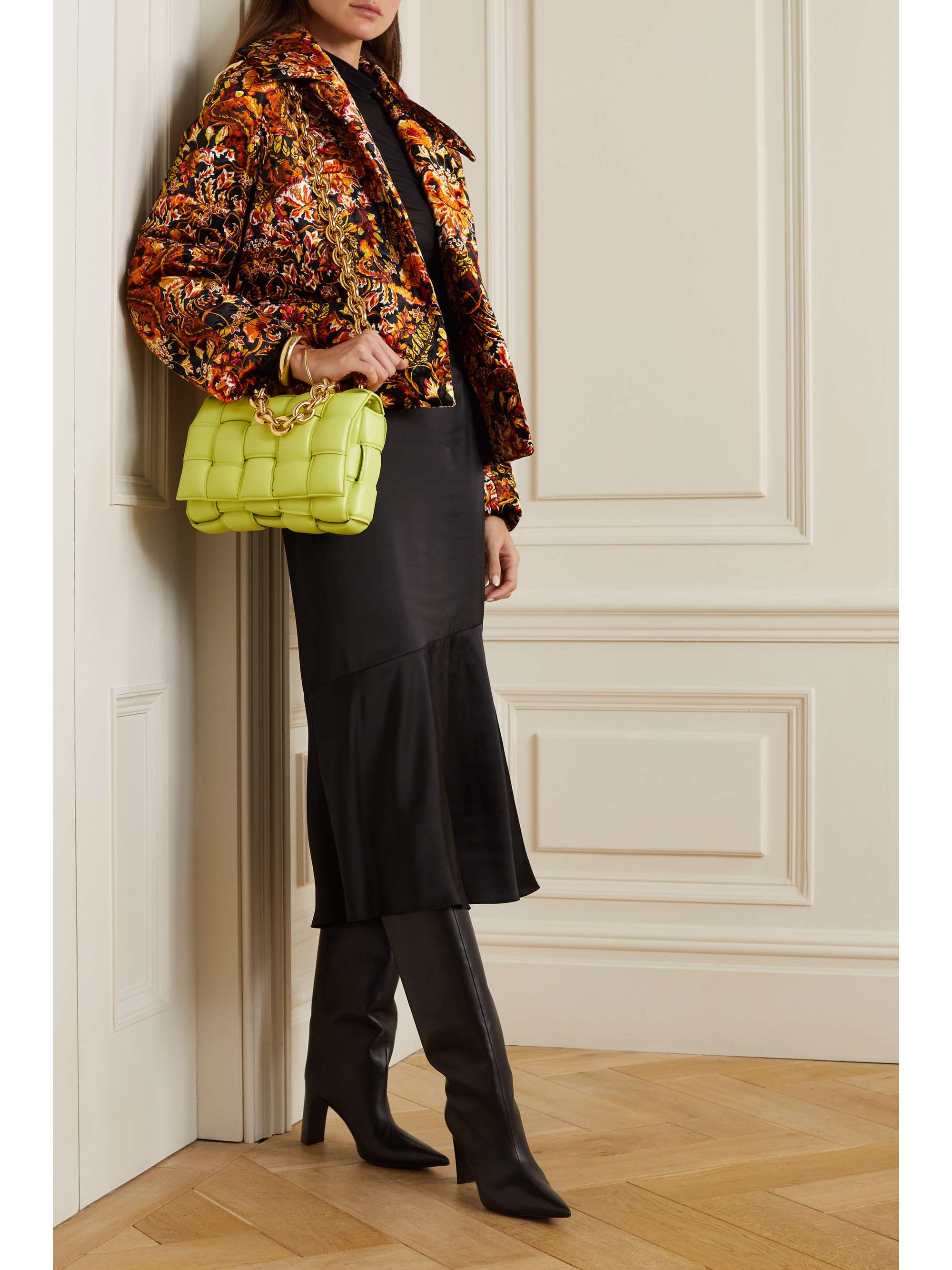 DRIES VAN NOTEN Embroidered printed velvet jacket