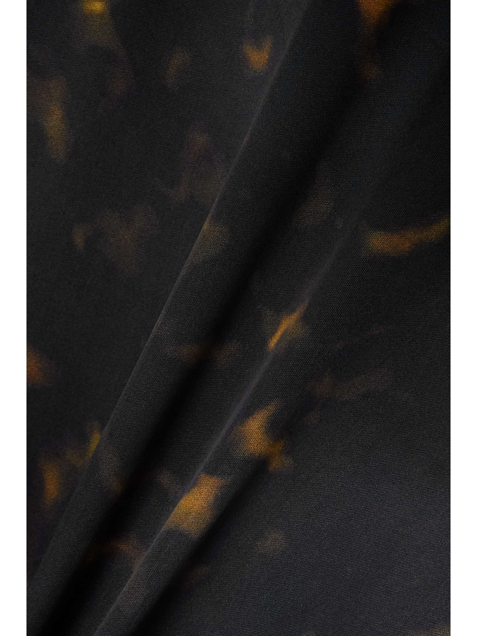 DRIES VAN NOTEN Printed satin maxi dress