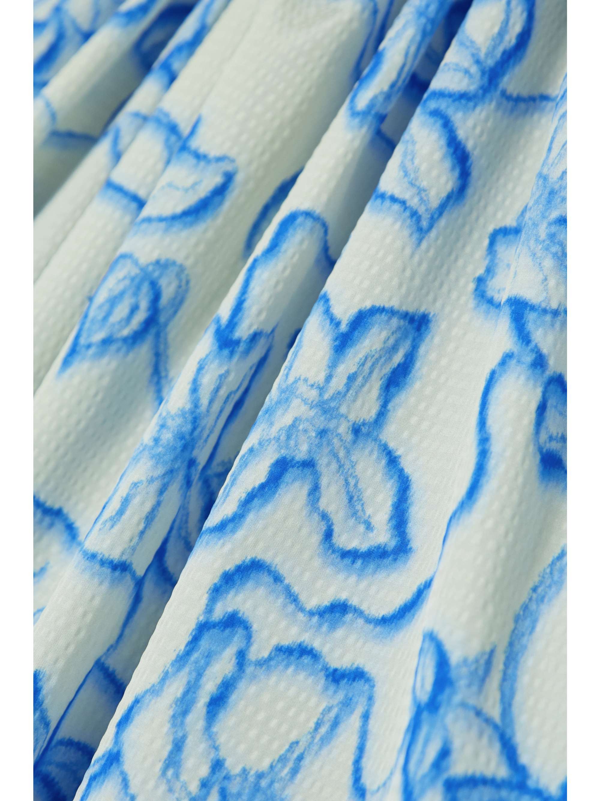 DRIES VAN NOTEN Gathered floral-print cloqué blouse