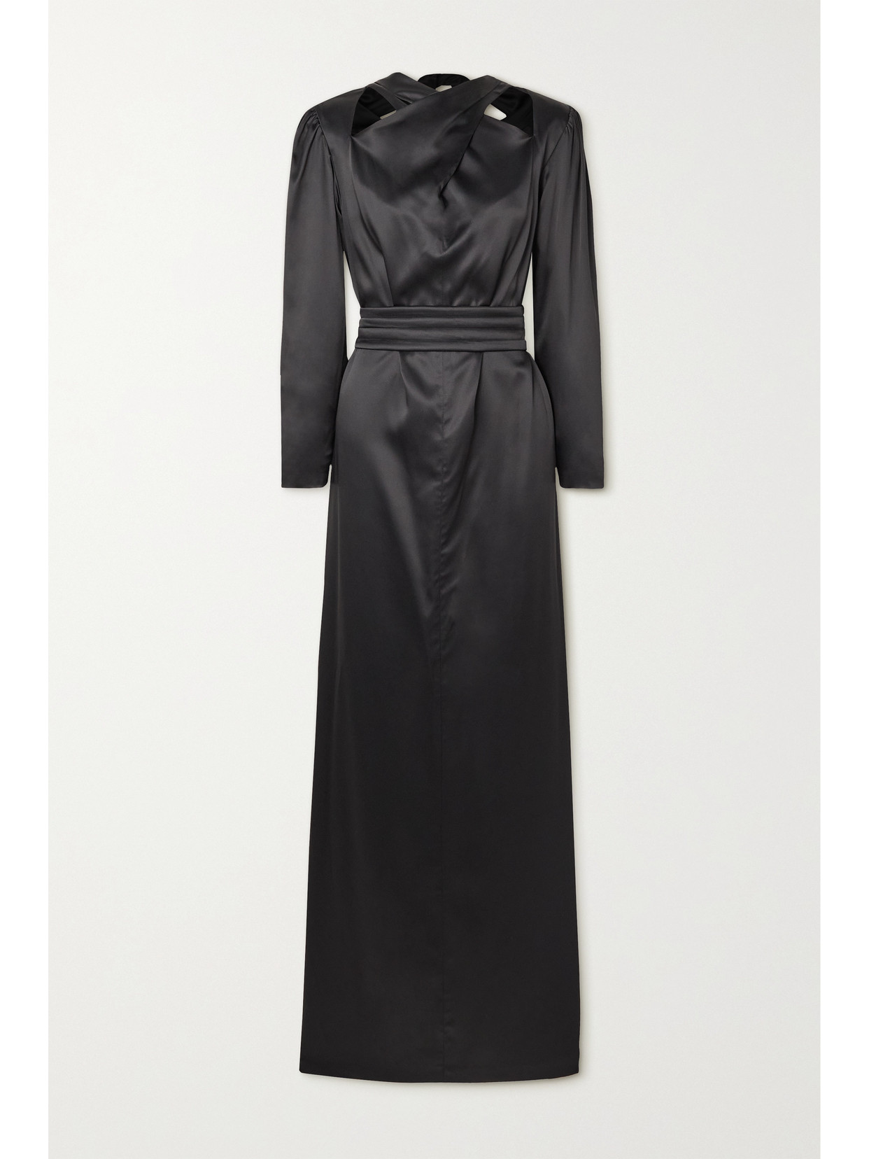 Dries Van Noten Duchessesatin Maxi Dress In Black ModeSens