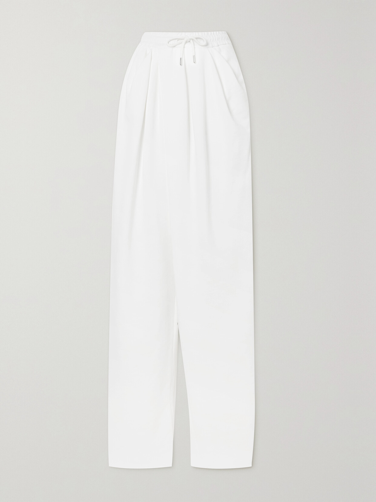 Dries Van Noten Hanta Cotton-jersey Track Pants In White