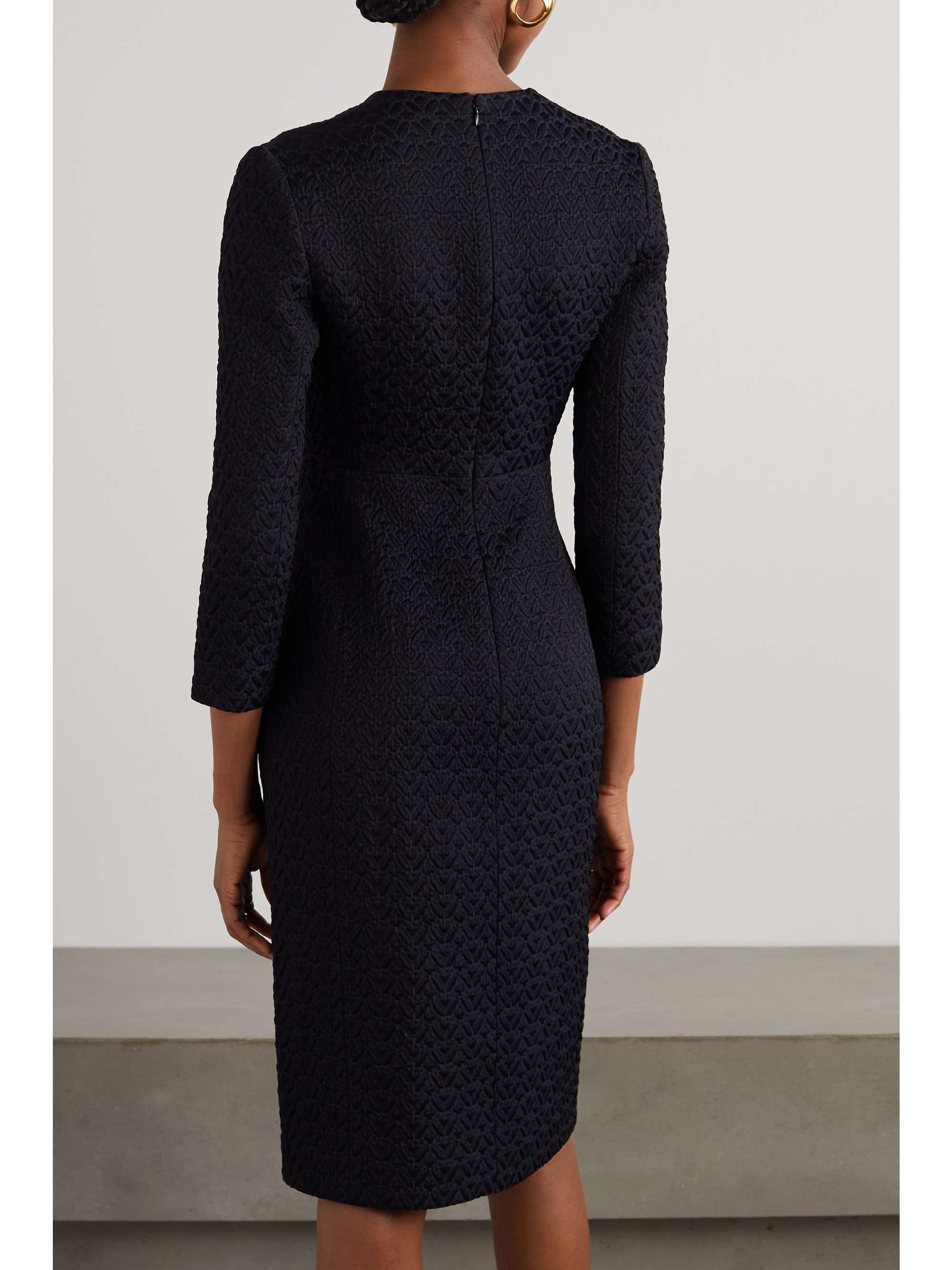 DRIES VAN NOTEN Cotton-blend cloqué midi dress