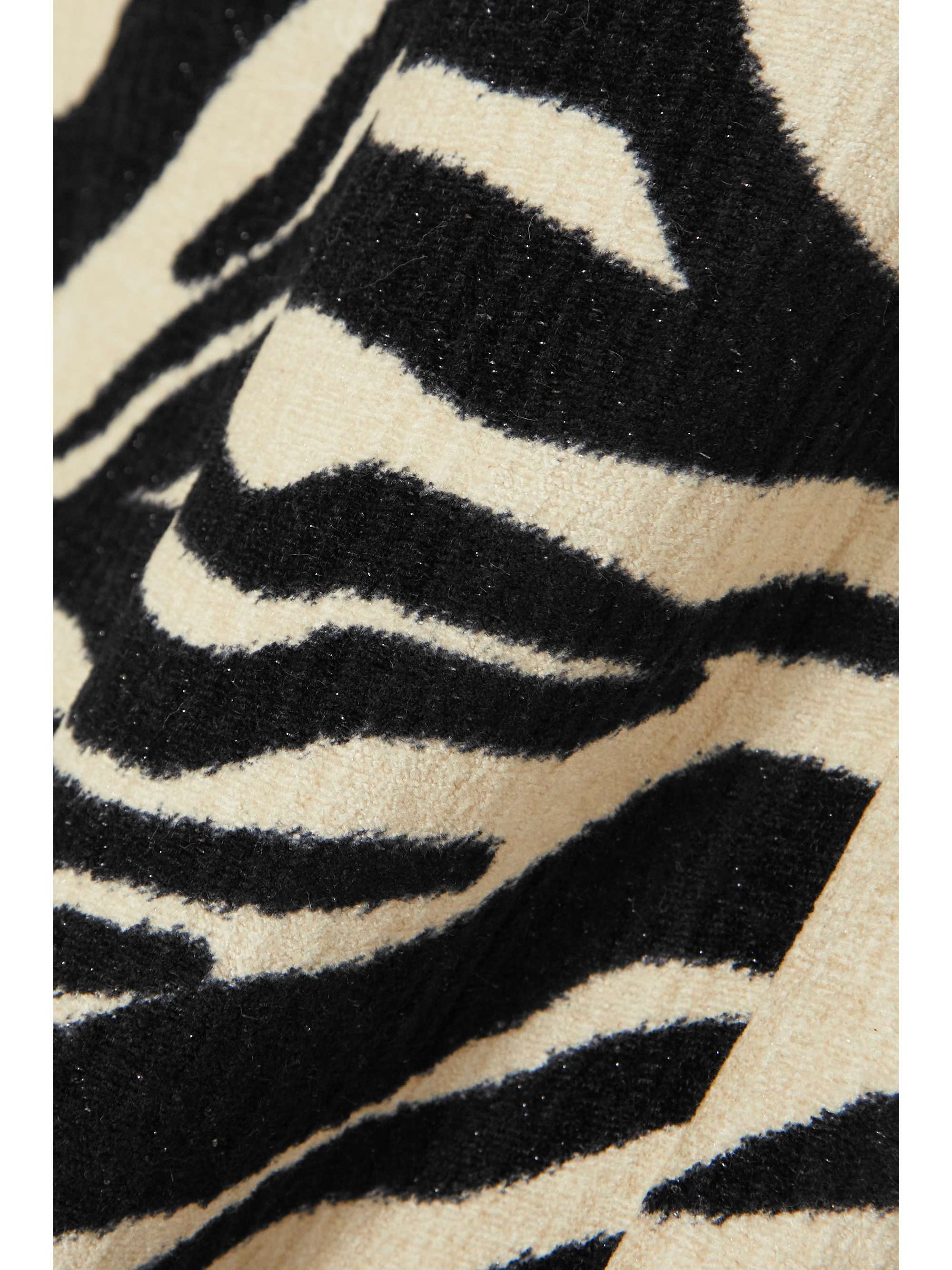 DRIES VAN NOTEN Zebra-print cloqué midi dress