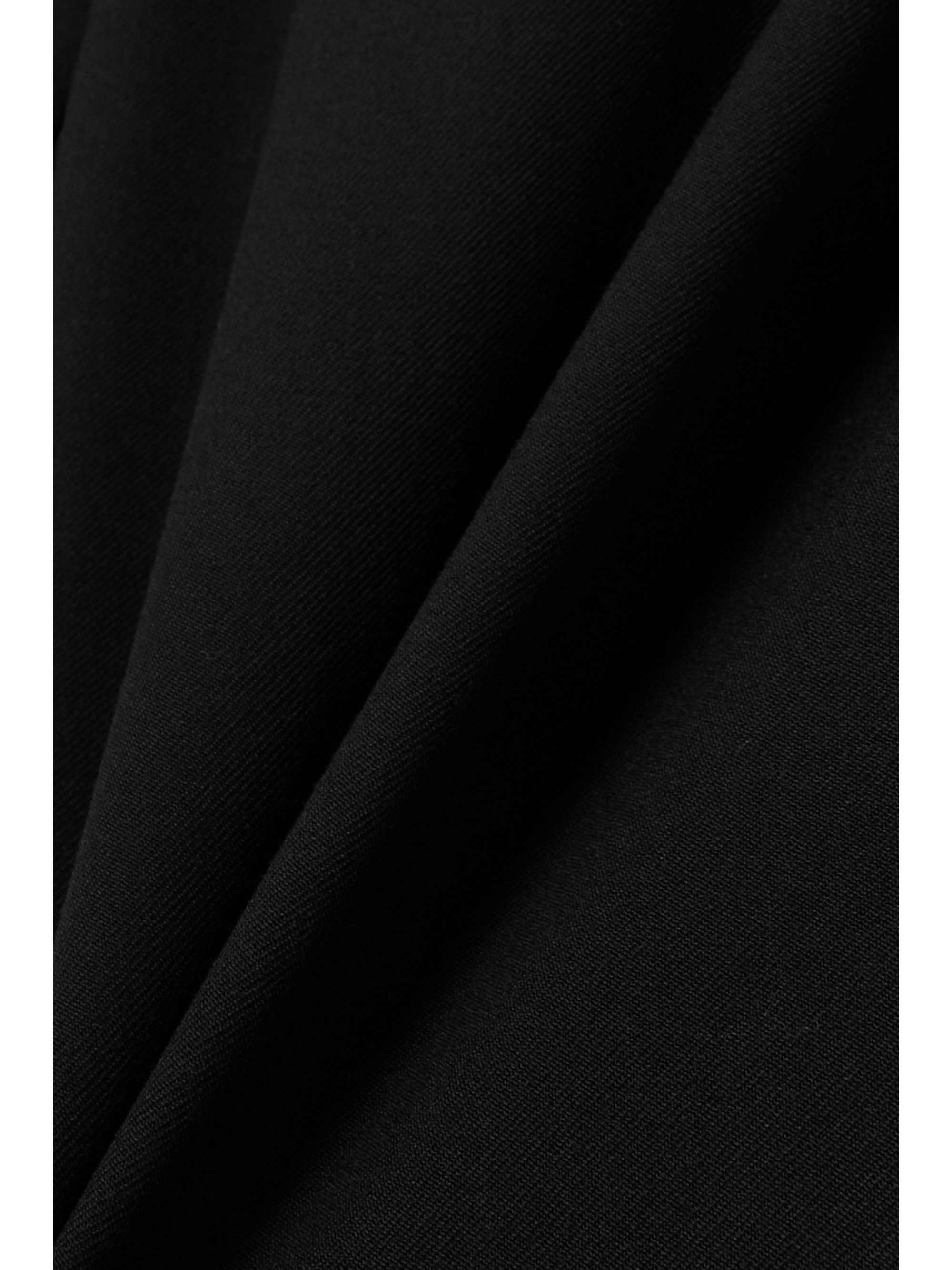 DRIES VAN NOTEN Cold-shoulder embellished wool and silk-blend gabardine dress