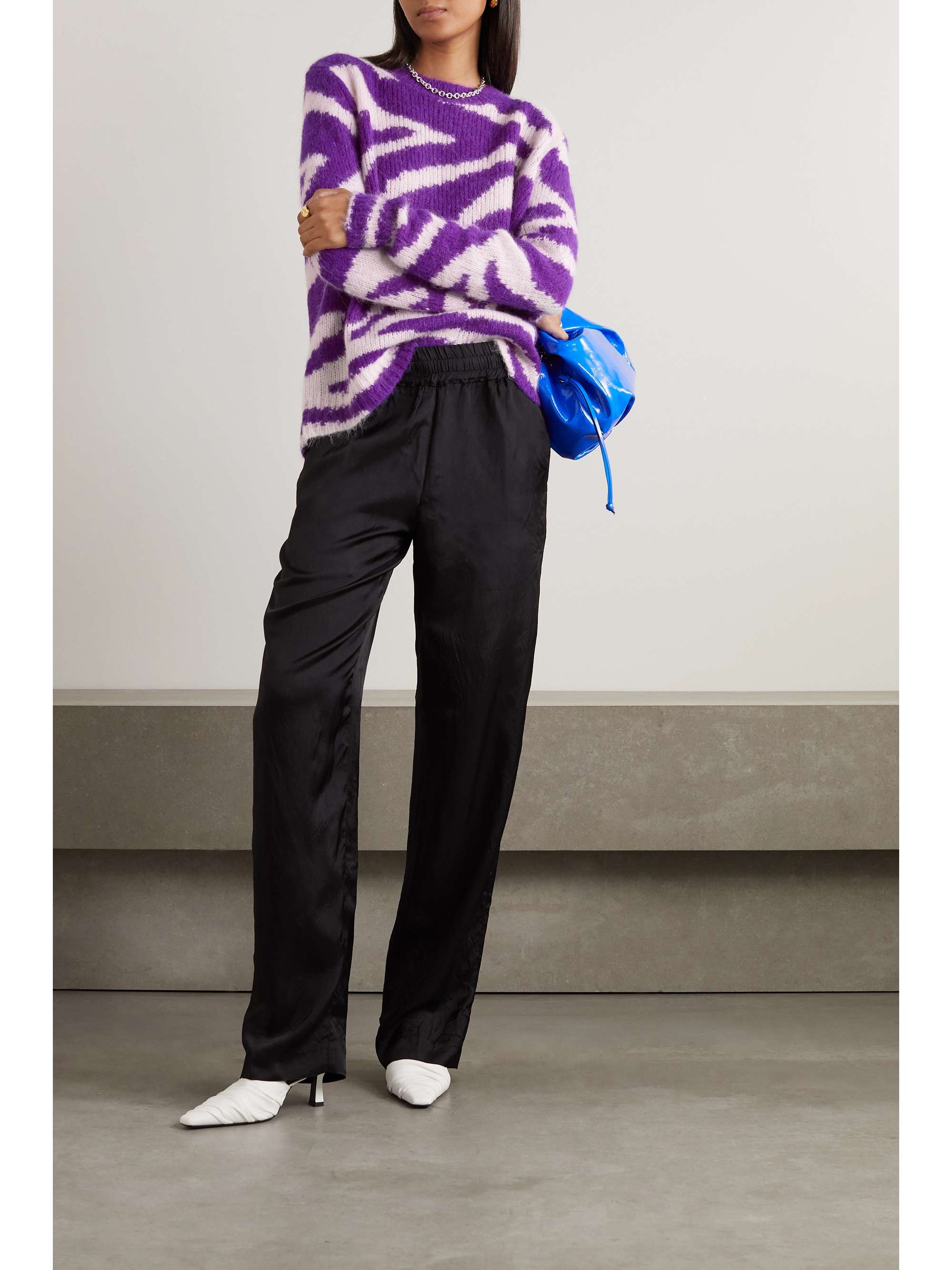 Dries Van Noten - Jacquard-knit Alpaca-Blend Sweater - Purple - Medium - Net A Porter