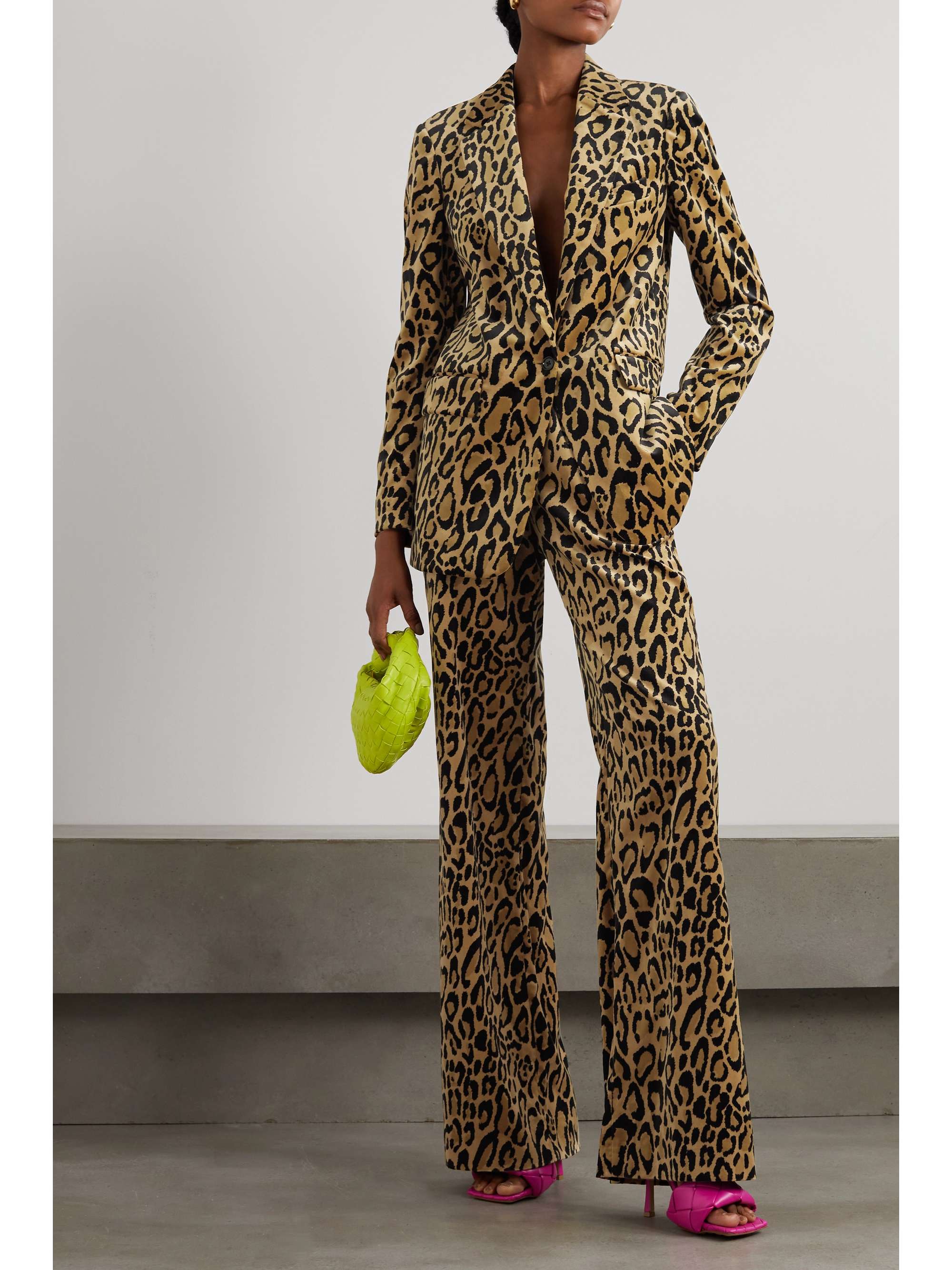 DRIES VAN NOTEN Leopard-print cotton-blend velvet blazer | NET-A-PORTER