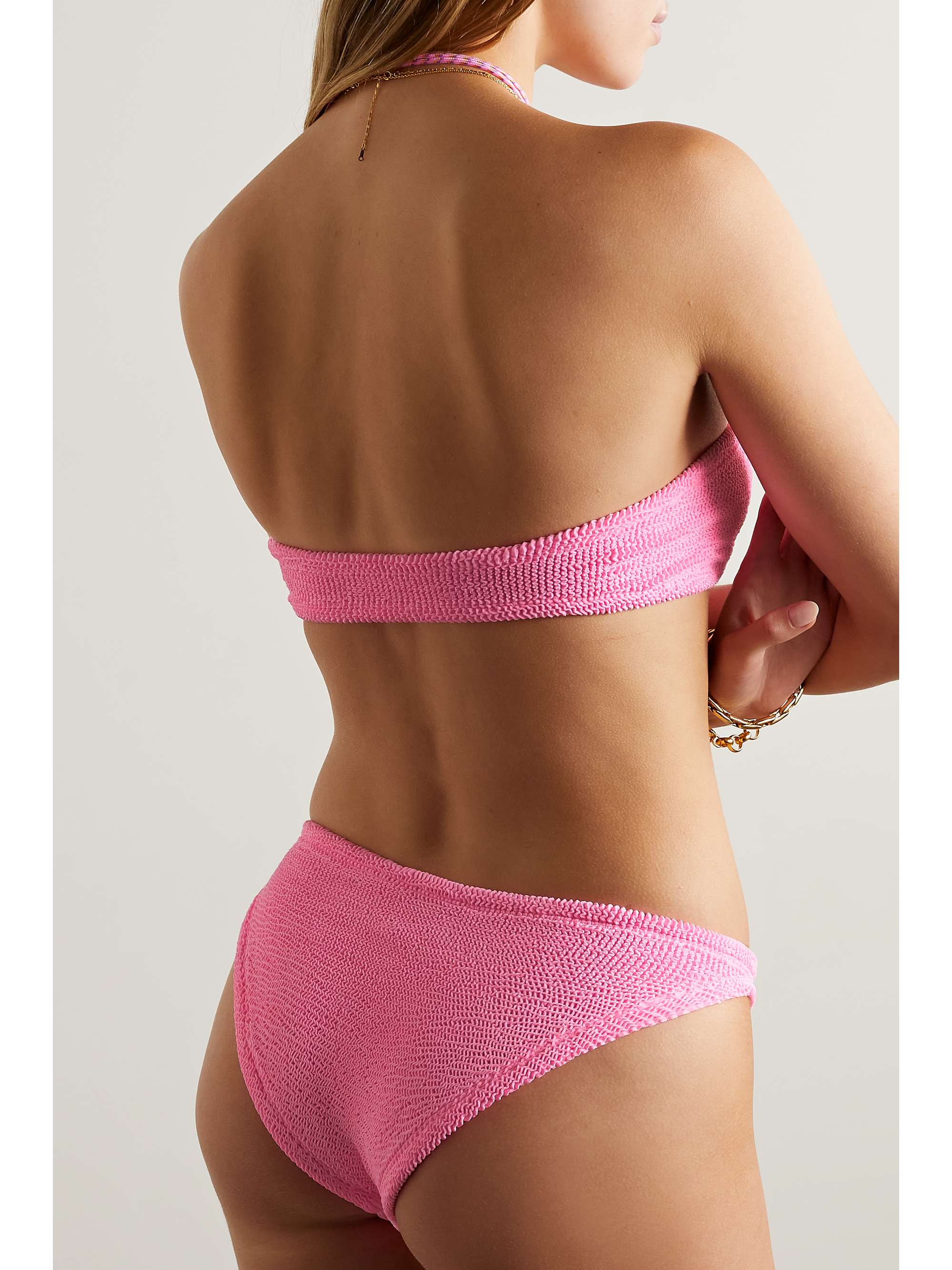 HUNZA G + NET SUSTAIN Jean seersucker bandeau bikini