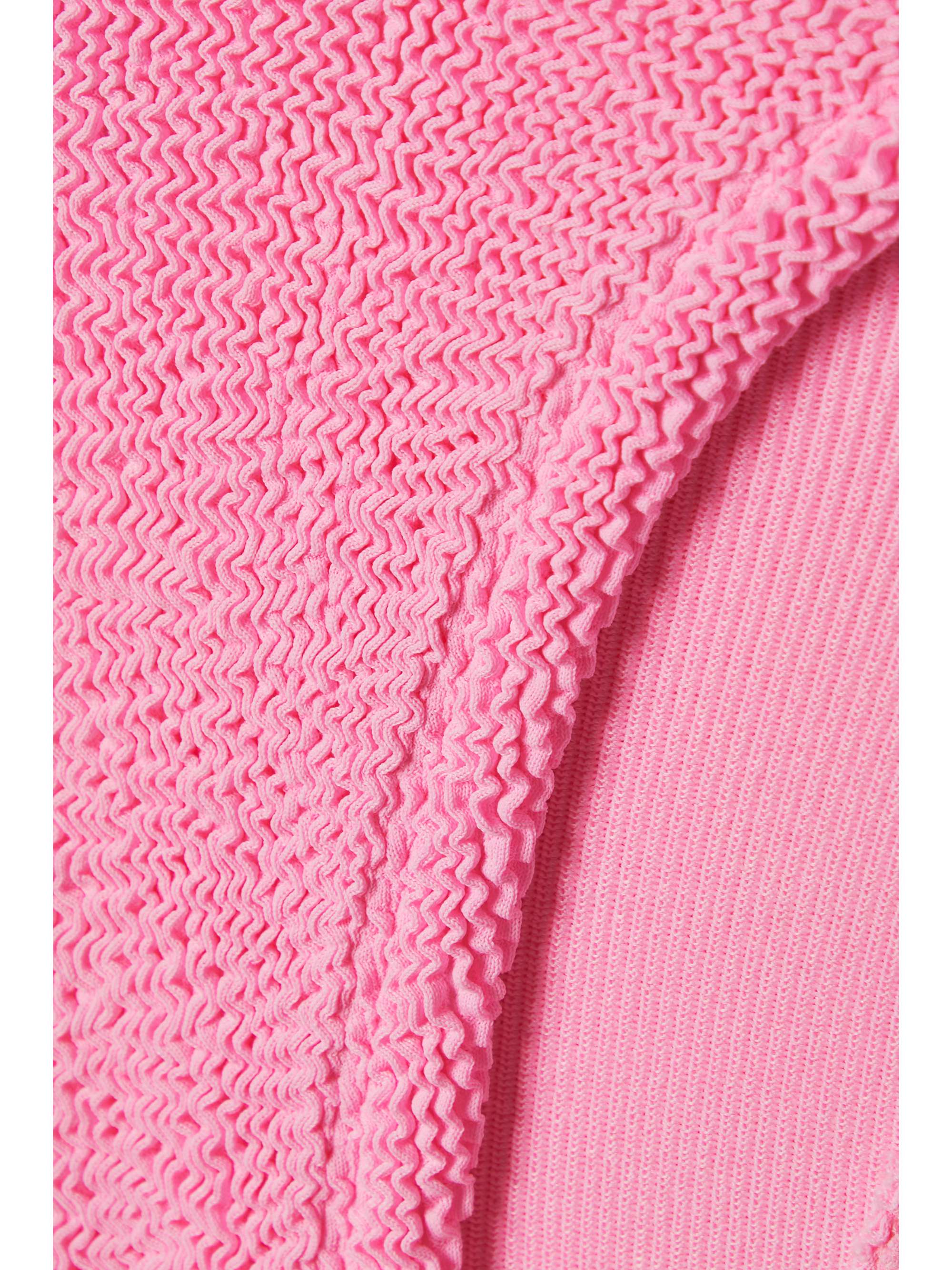 HUNZA G + NET SUSTAIN Jean seersucker bandeau bikini