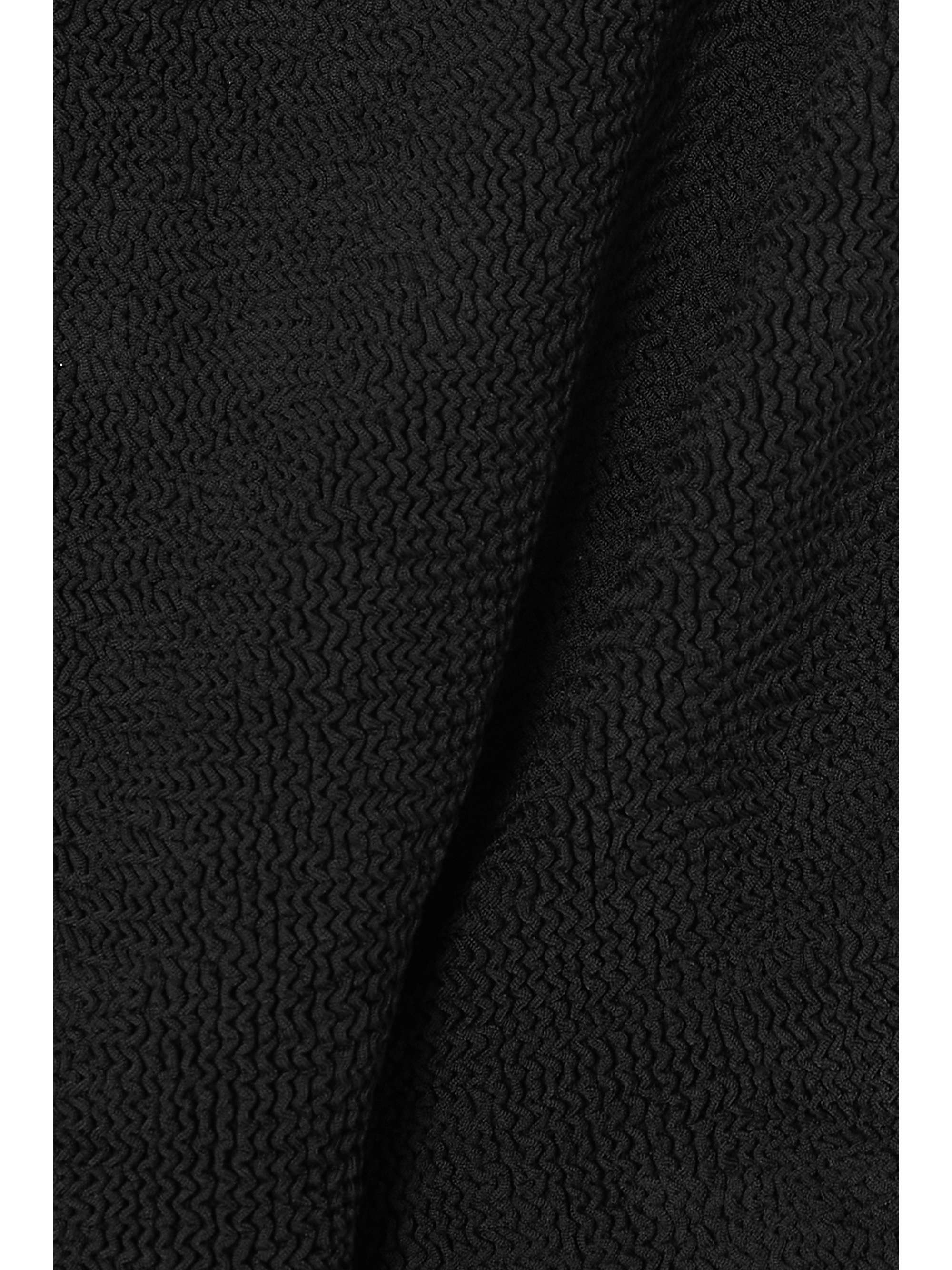 HUNZA G + NET SUSTAIN Domino embellished metallic seersucker swimsuit