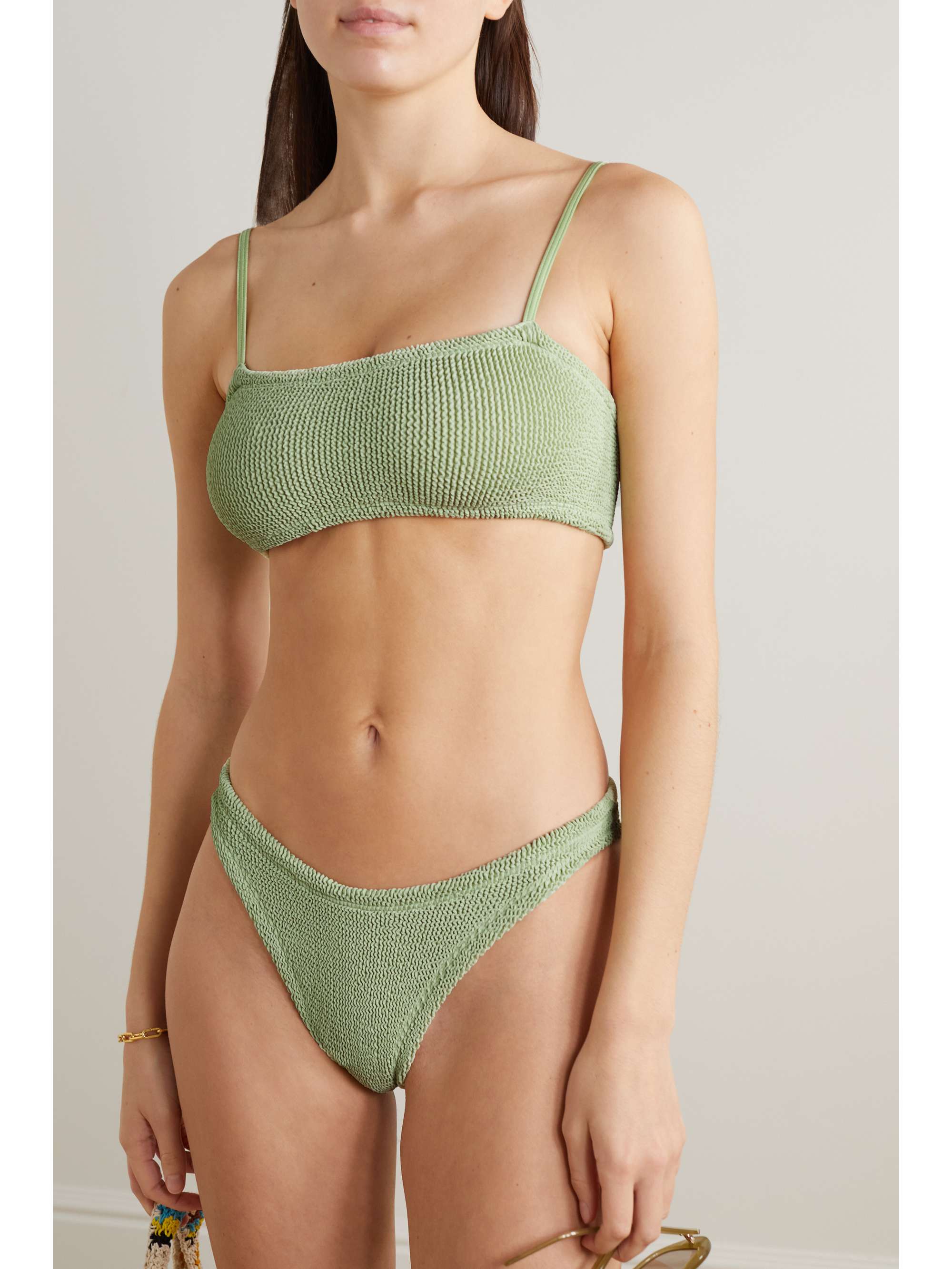 HUNZA G + NET SUSTAIN Gigi seersucker bikini