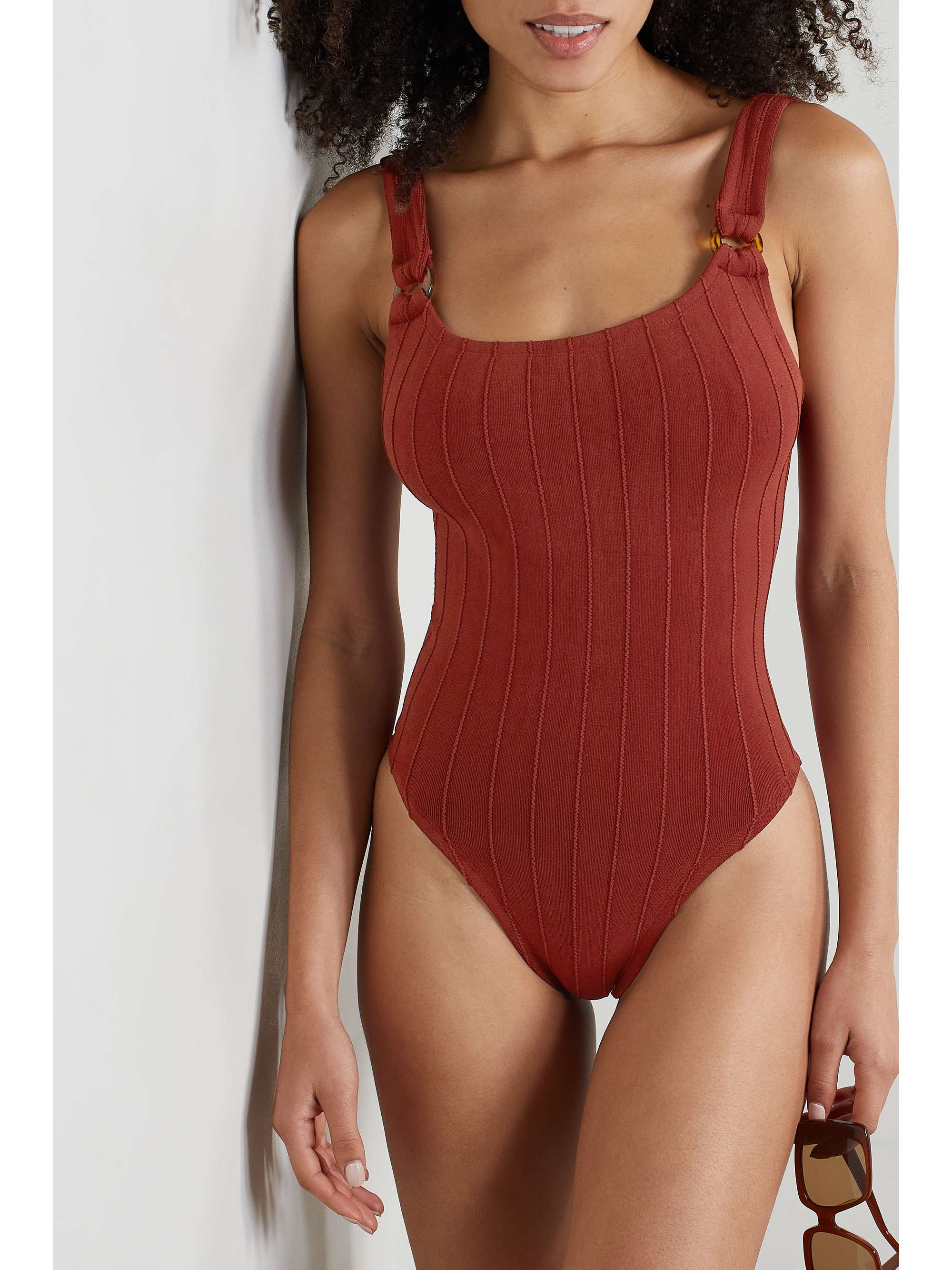 HUNZA G + NET SUSTAIN Nile ribbed swimsuit