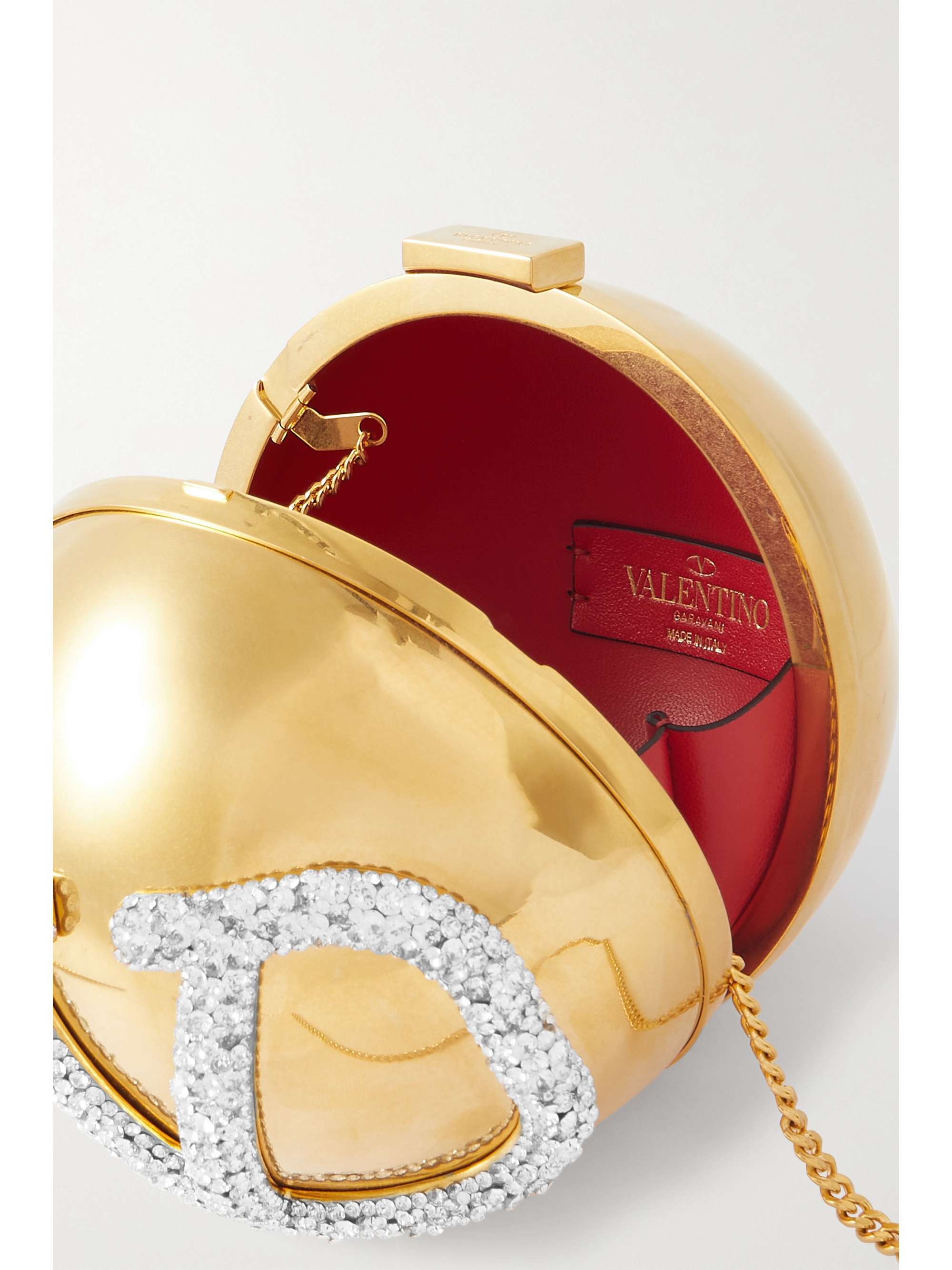 VALENTINO GARAVANI Valentino Garavani VLOGO crystalembellished gold