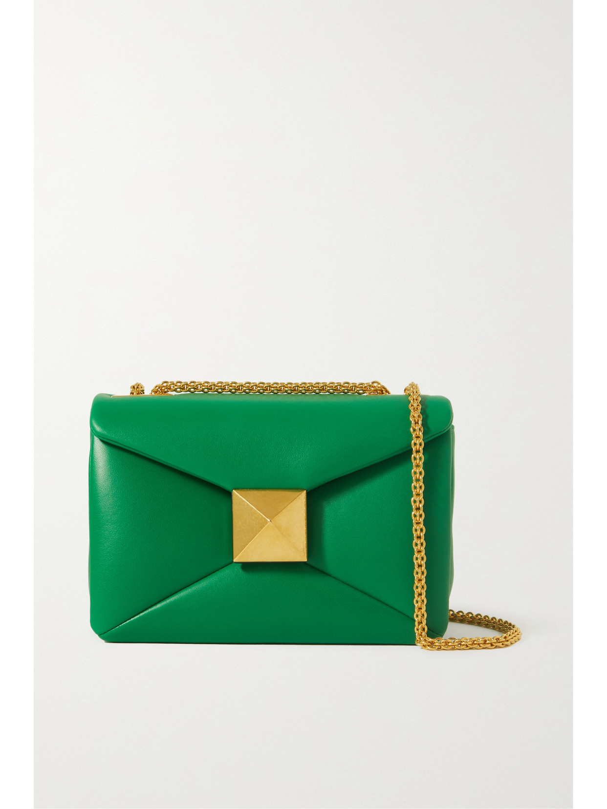 Valentino Garavani One Stud Padded Leather Shoulder Bag In Green ModeSens