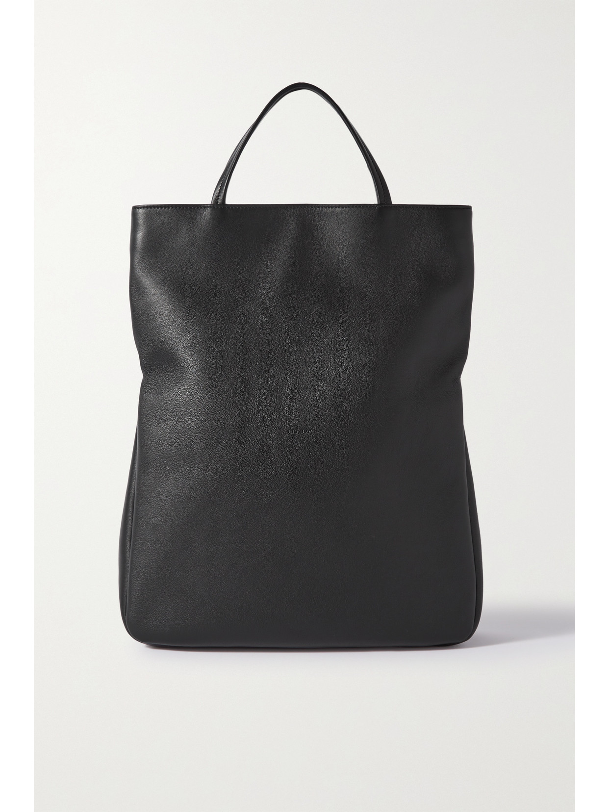 The Row - Everett Textured-leather Tote - Black