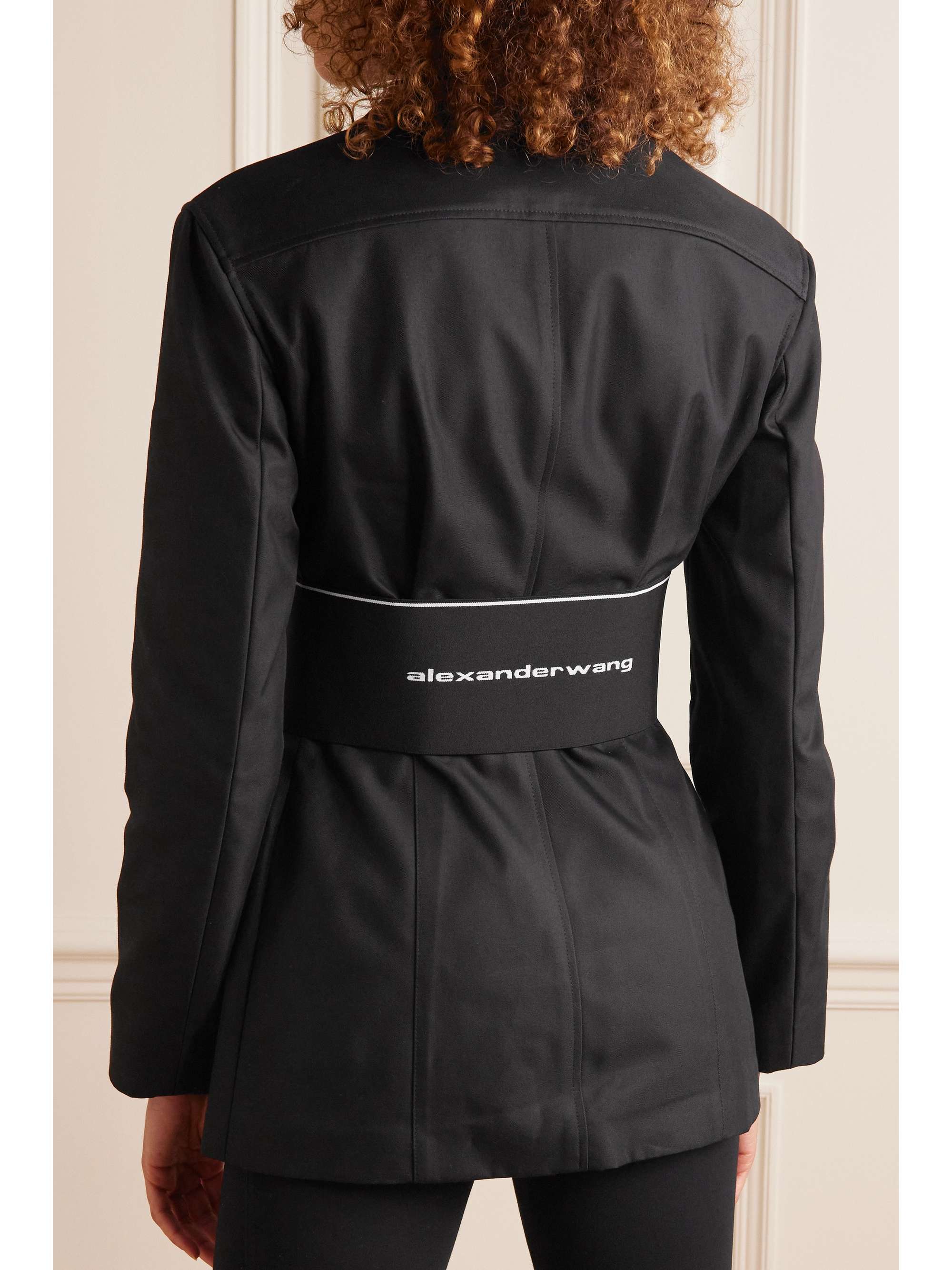 ALEXANDER WANG Jacquard-trimmed cotton-blend twill blazer
