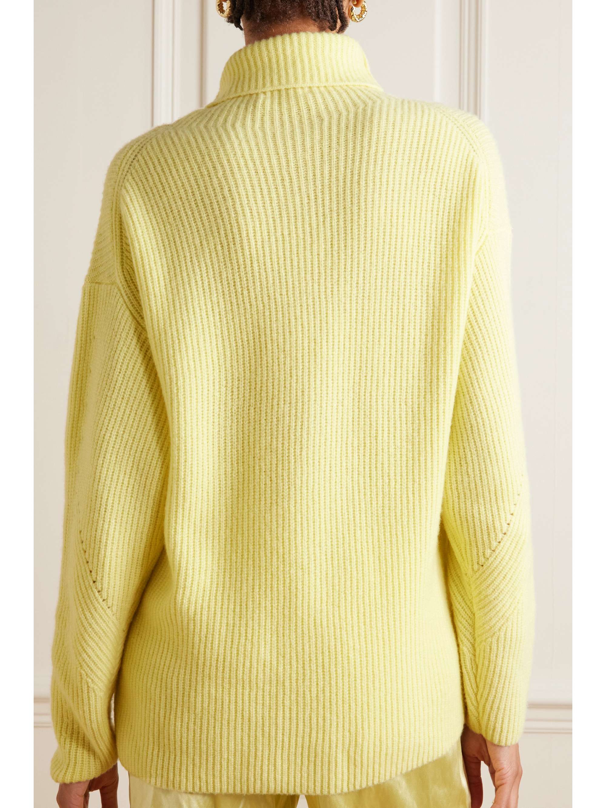 LAPOINTE Ribbed cashmere and silk-blend turtleneck sweater