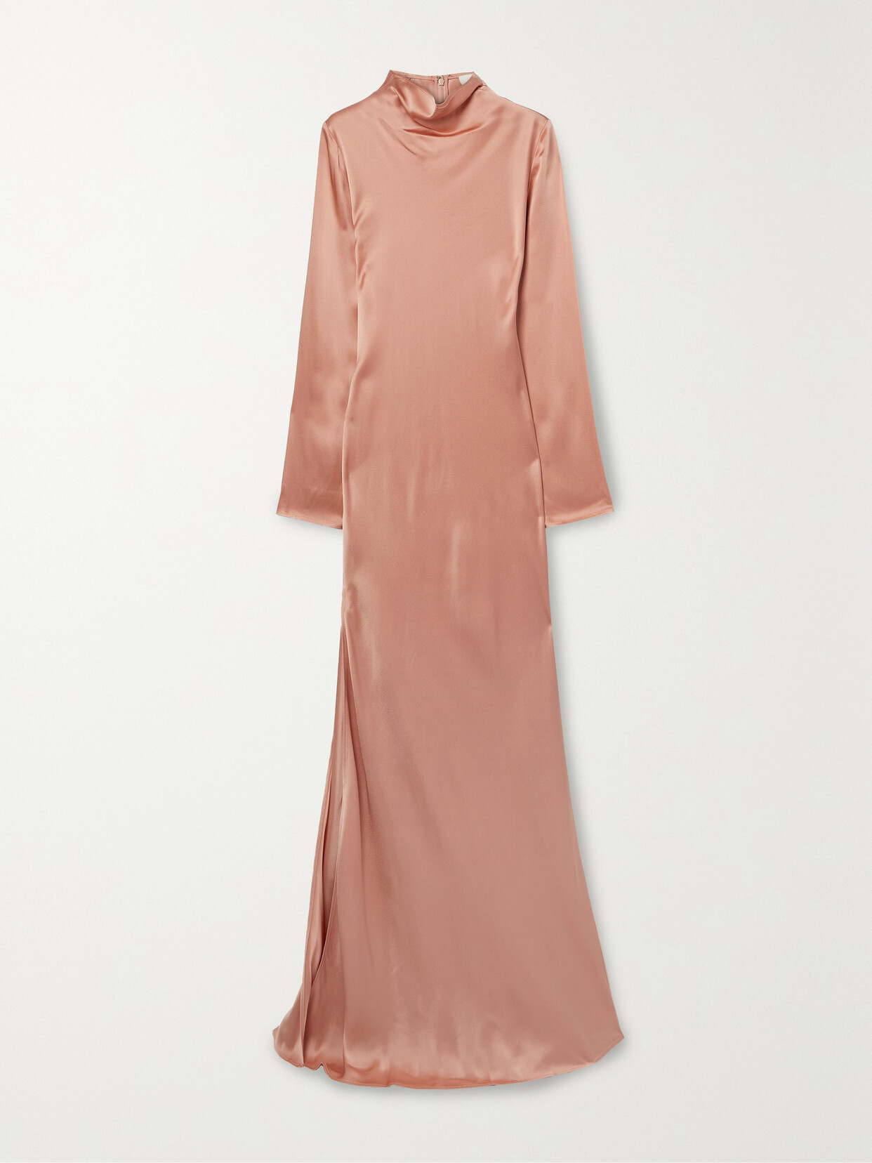 Lapointe Draped Satin Gown In Pink