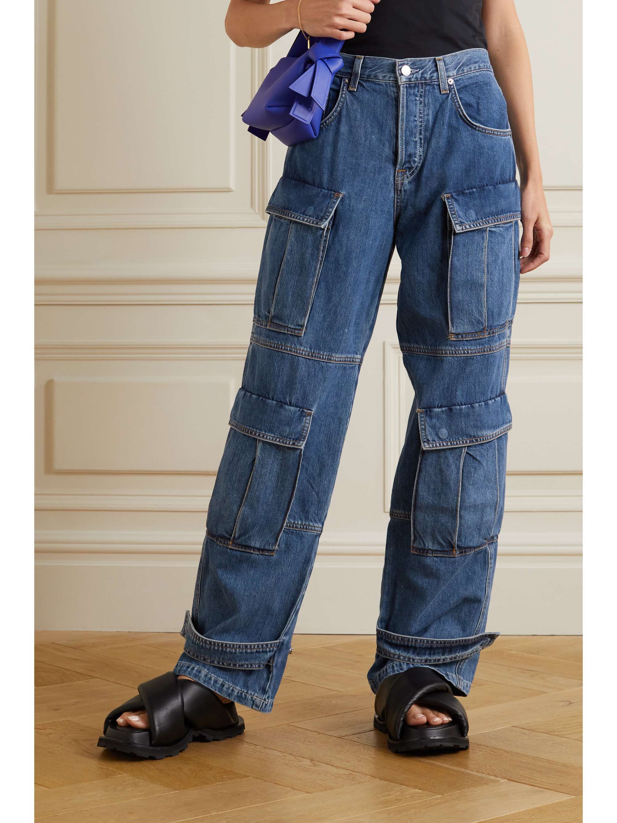 Dark denim Lex mid-rise straight-leg 