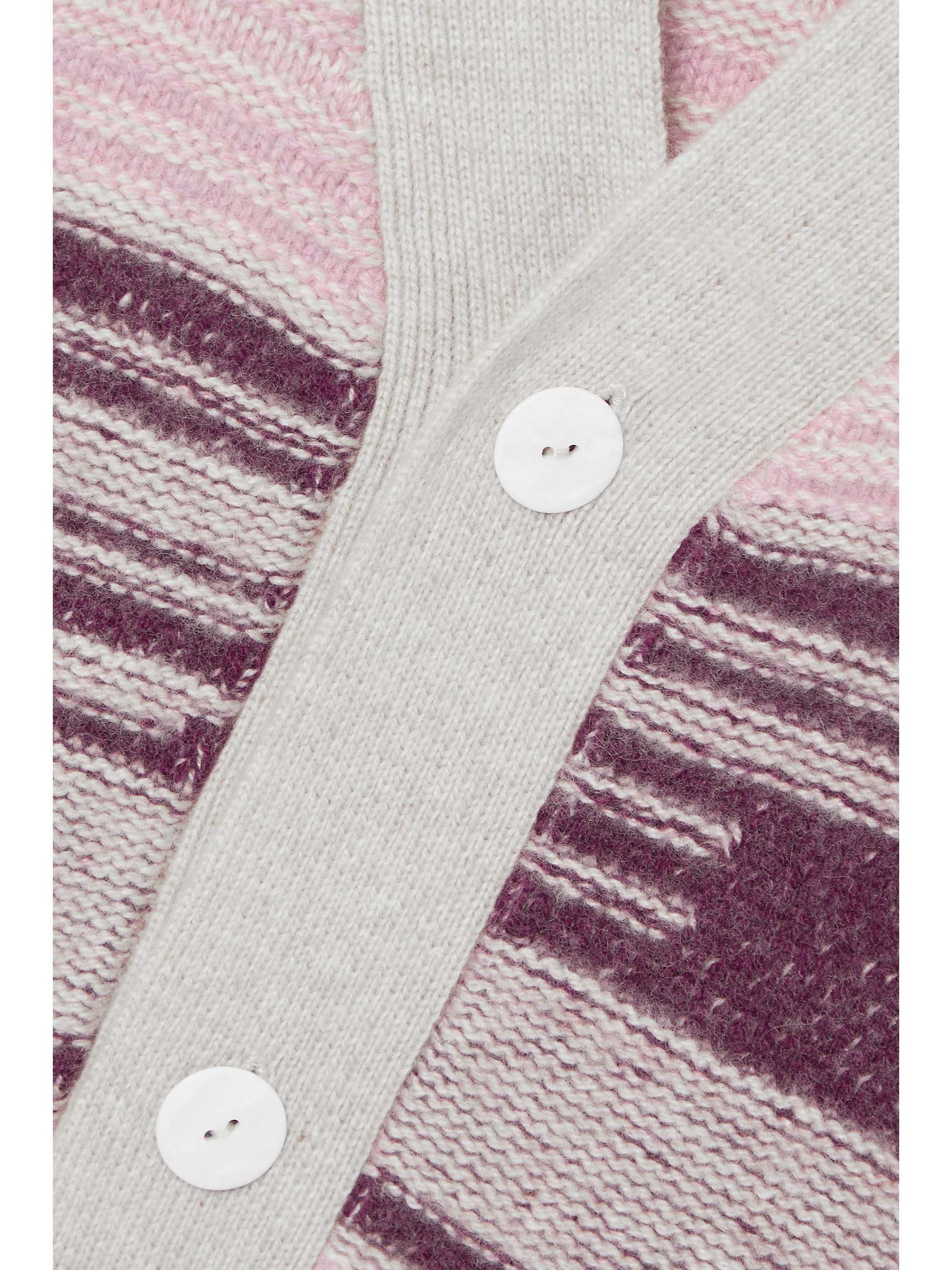 THE ELDER STATESMAN Mix N Marl striped cashmere cardigan