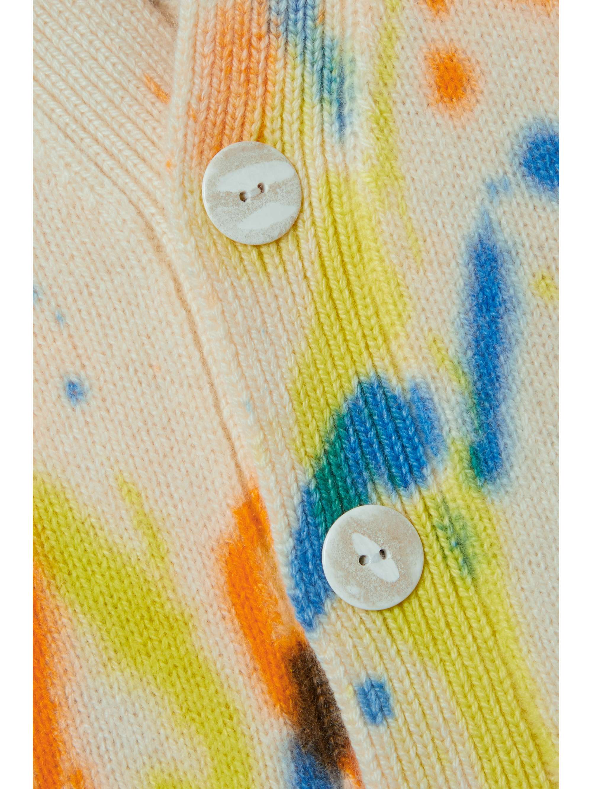 THE ELDER STATESMAN Tie-dyed cashmere cardigan