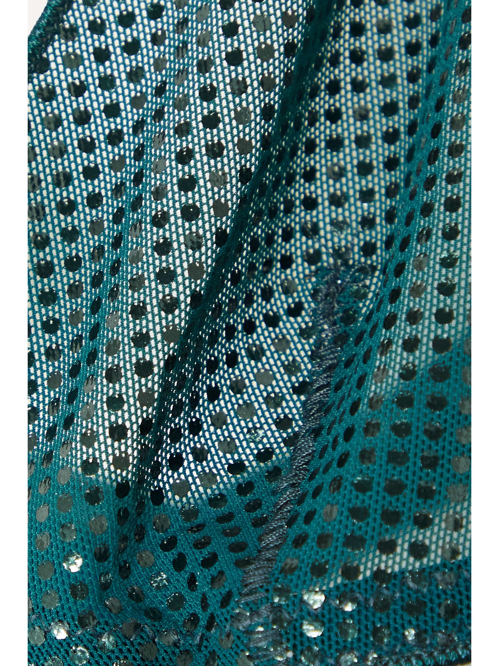 OSÉREE Disco metallic polka-dot stretch-mesh soft-cup triangle bra