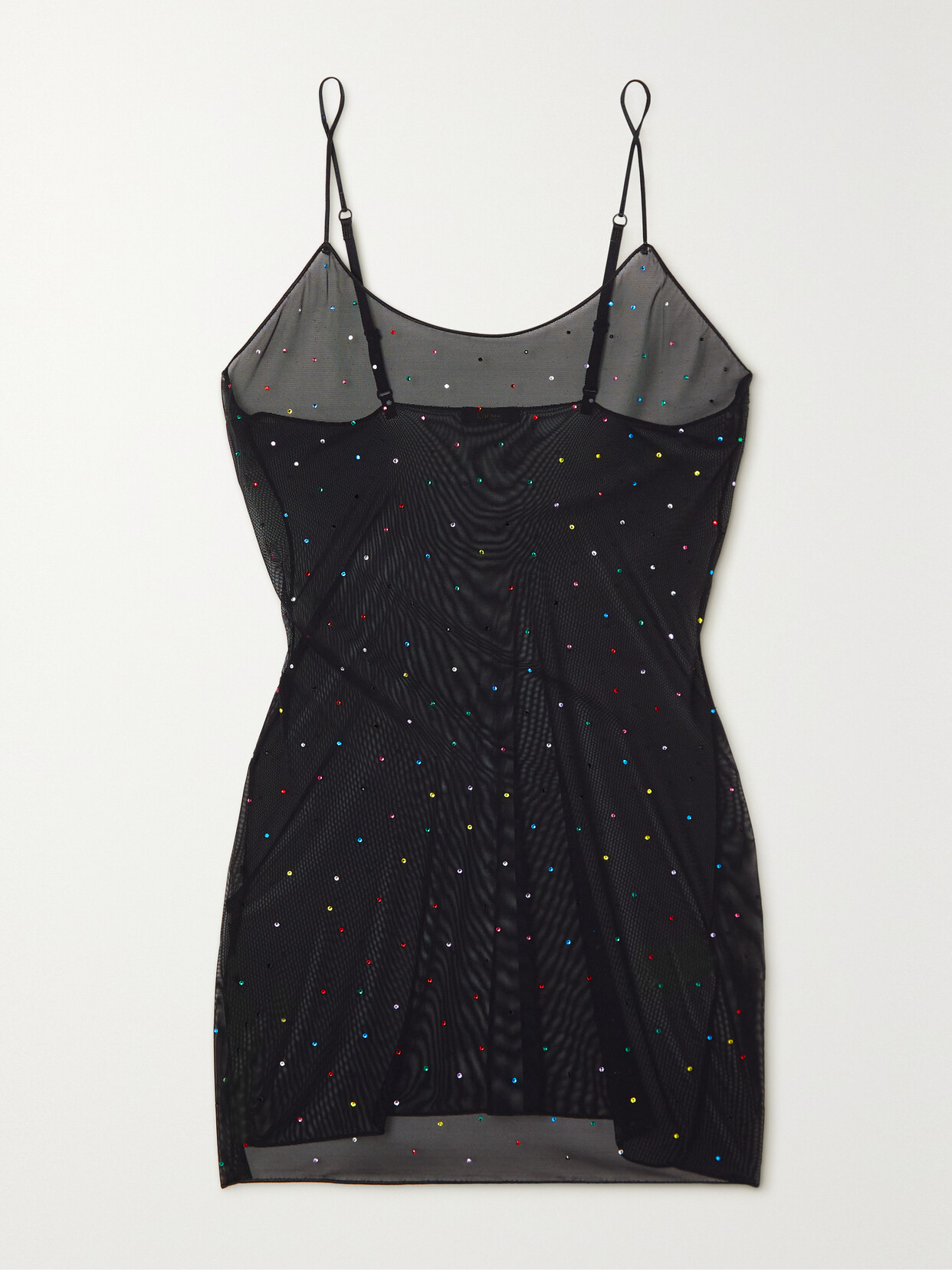 Oséree Gem Embellished Stretch-chiffon Chemise - Black