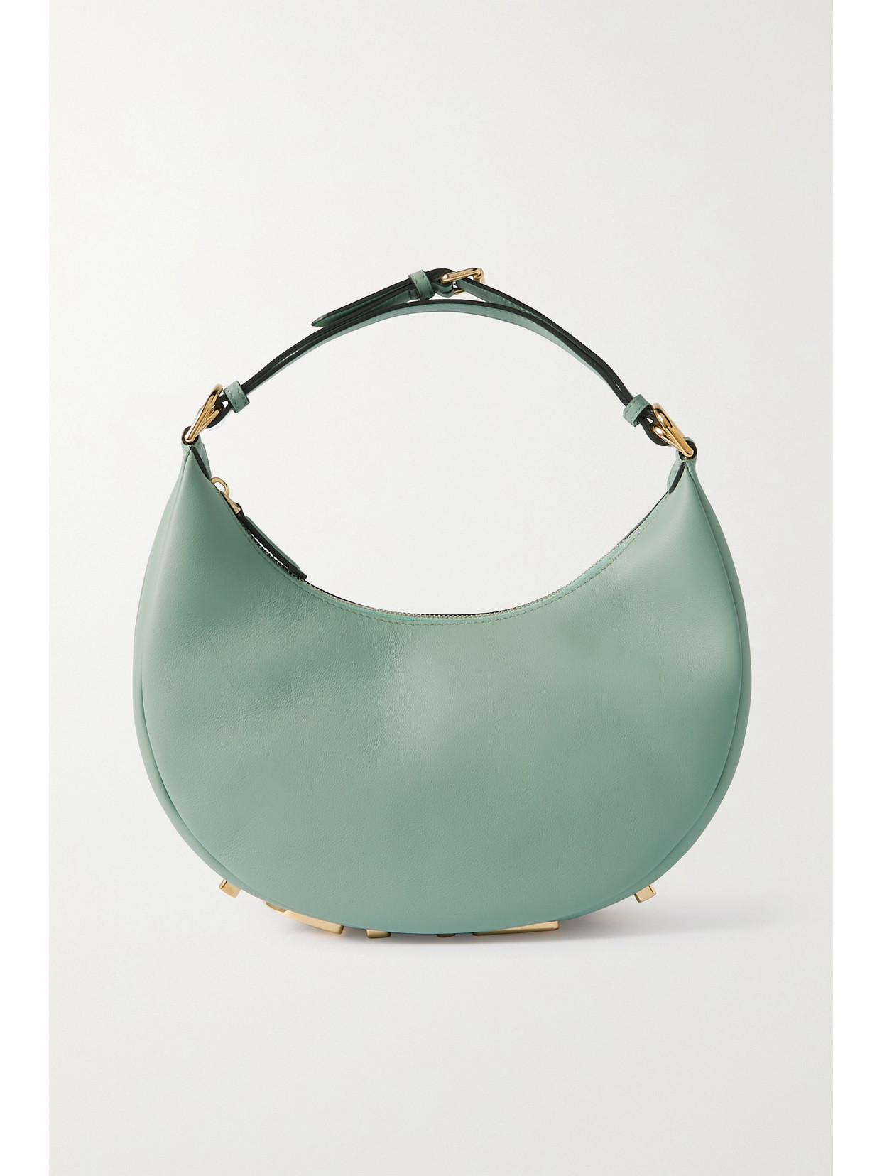 Fendi - Fendigraphy Small Embellished Leather Tote - Green